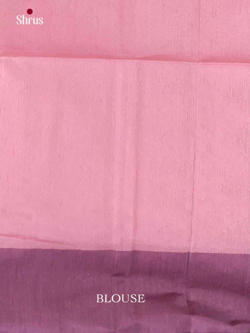 Grey & Pink- Semi Silkcotton Saree