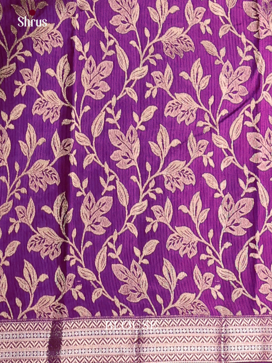 Purple - Semi Rawsilk Saree