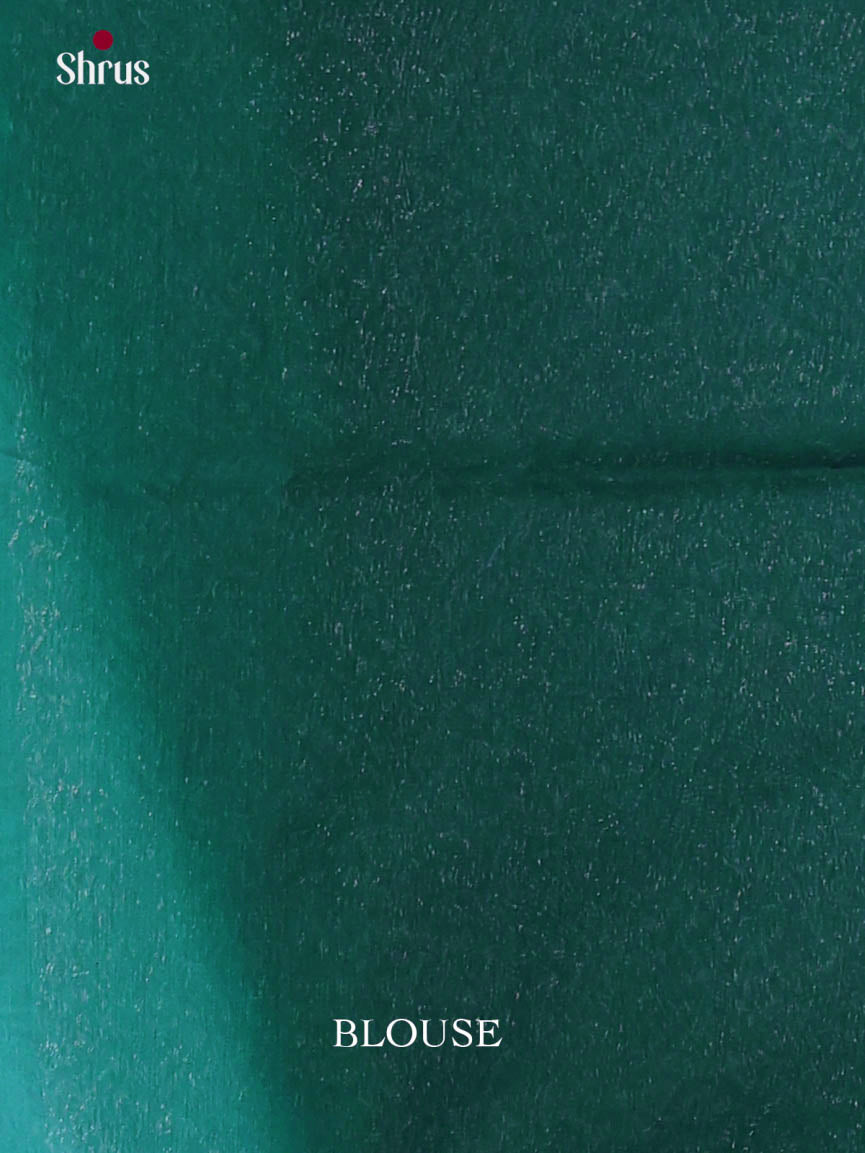 Wine & Green - Semi Silkcotton Saree
