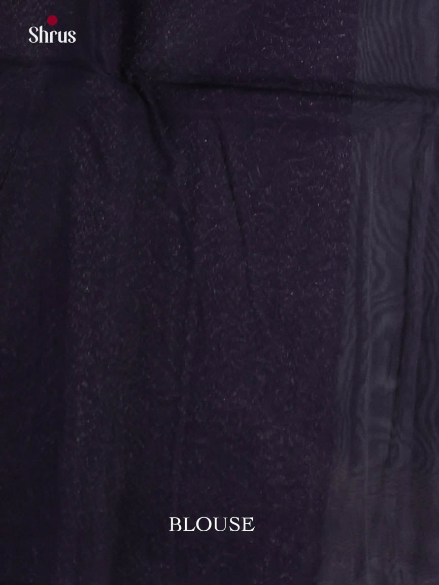 Grey & Blue - Semi Silkcotton Saree - Shop on Shrus.com