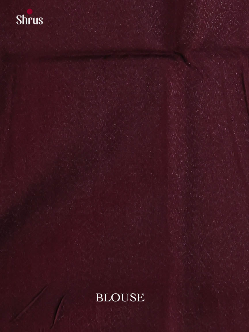 Grey & Maroon - Semi Silkcotton Saree - Shop on Shrus.com