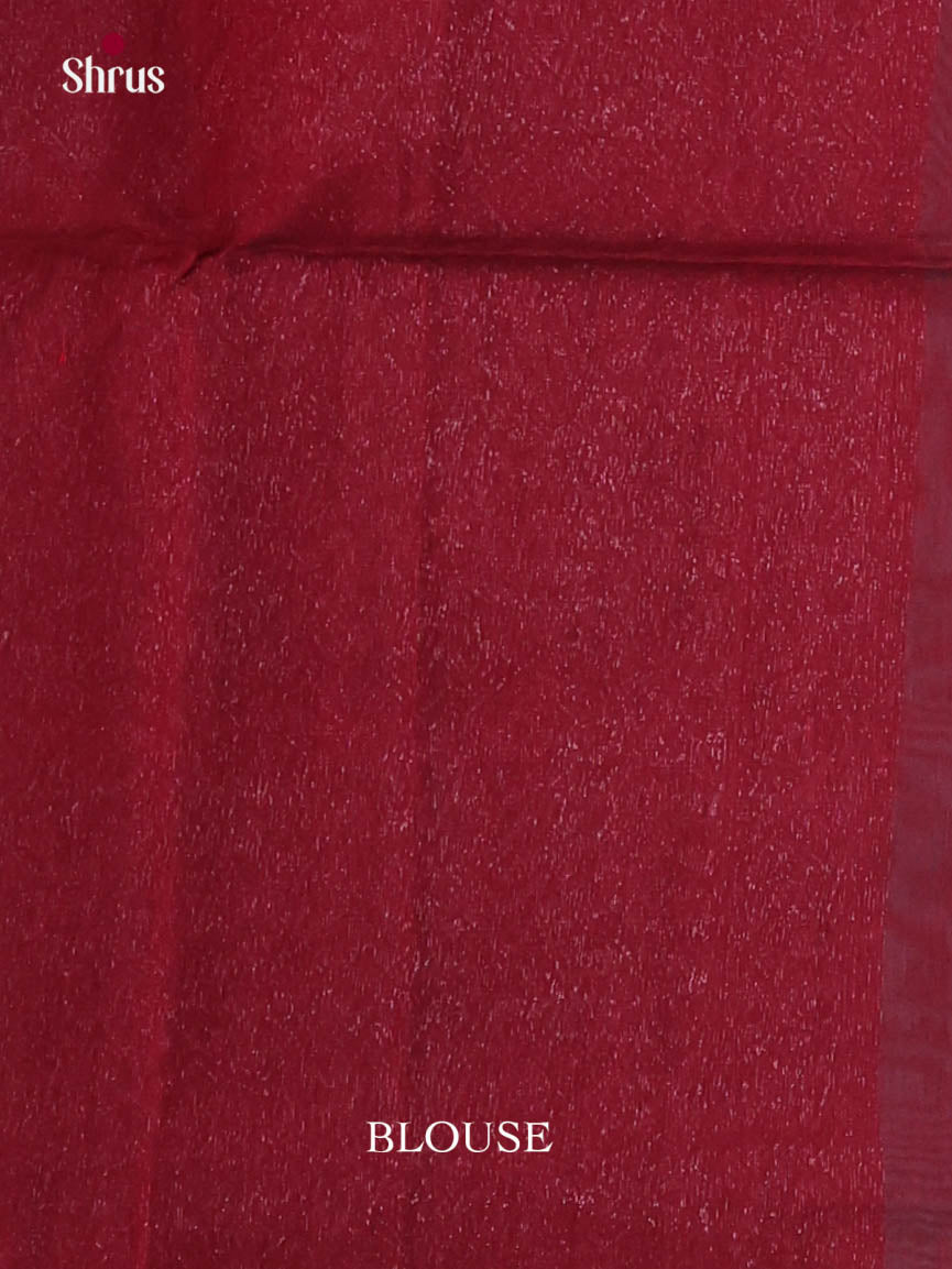 Green & Maroon- Semi Silkcotton Saree - Shop on Shrus.com