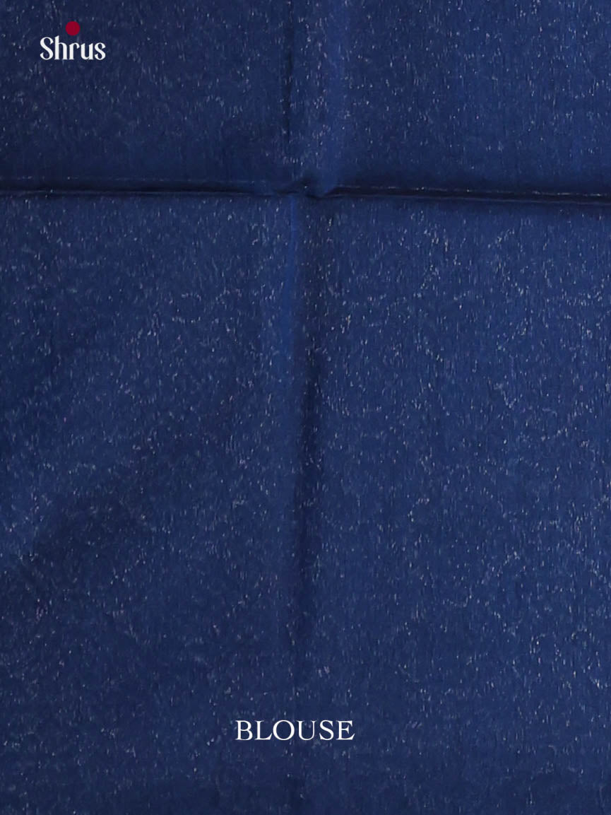 Maroon & Blue- Semi Silkcotton Saree - Shop on Shrus.com