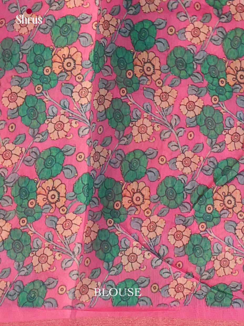 Green & Pink - Linen Cotton Saree