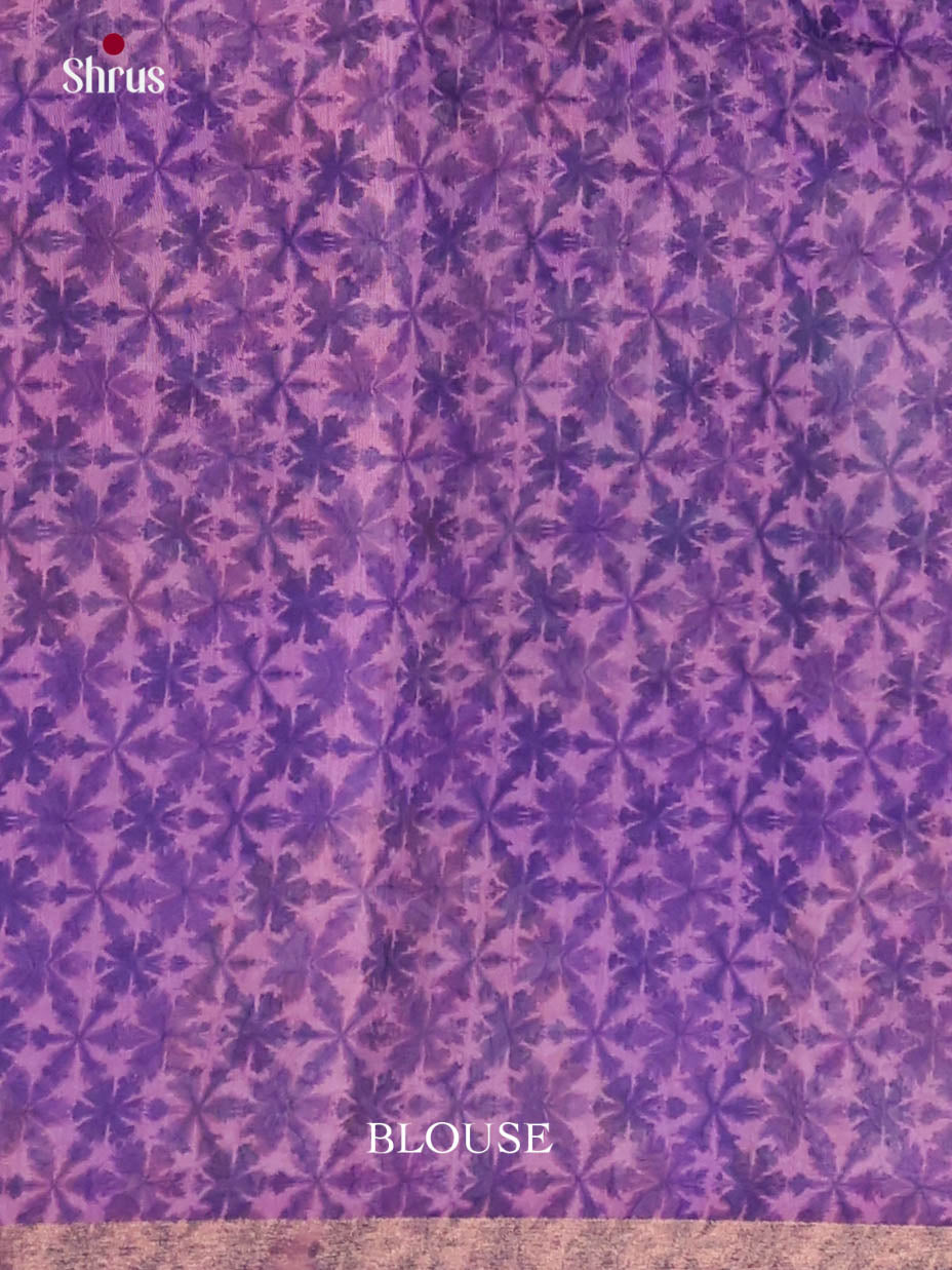 Green & Purple - Linen Cotton Saree