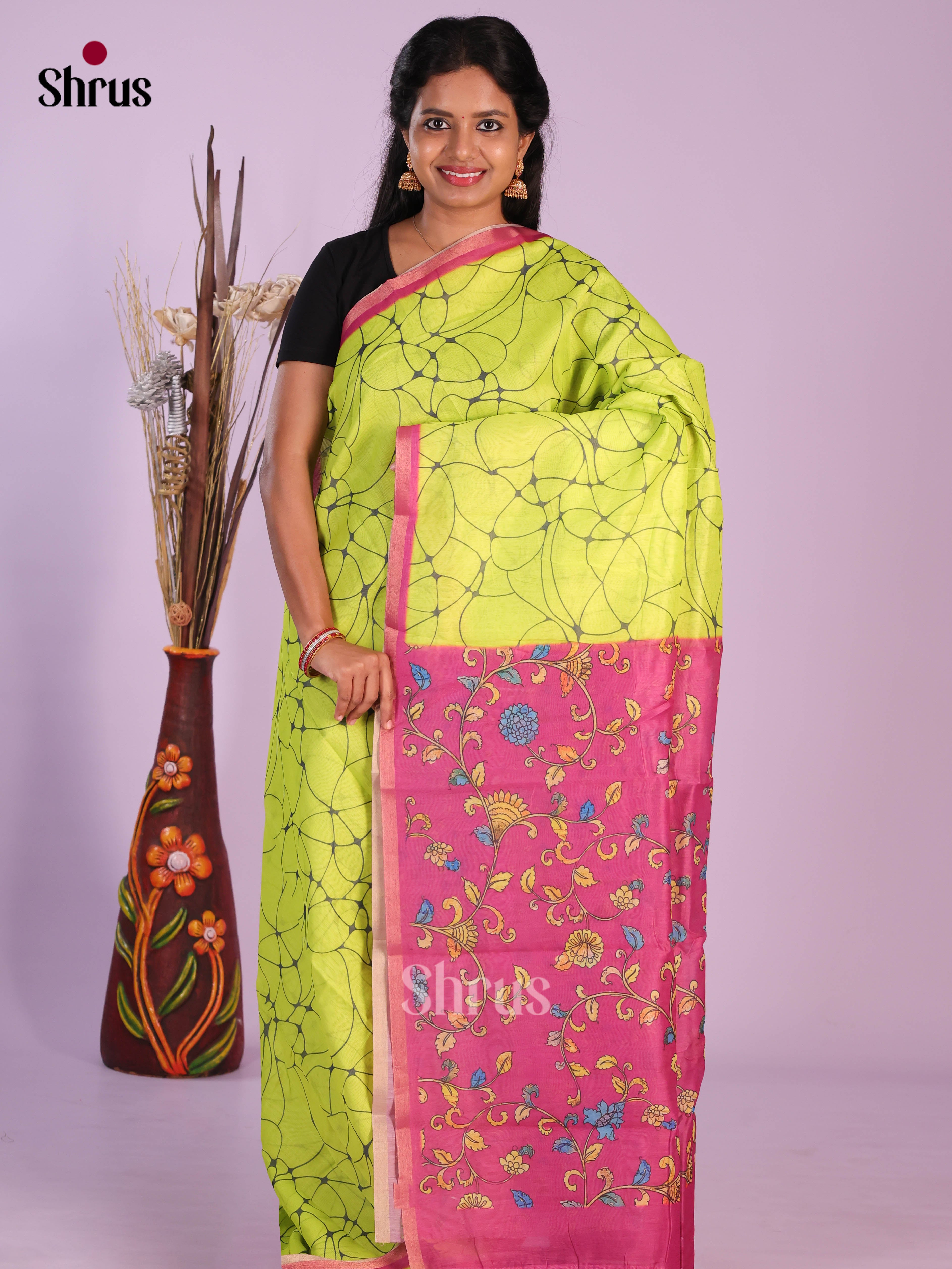 DJS06219 - Linen Cotton Saree - Shop on Shrus.com