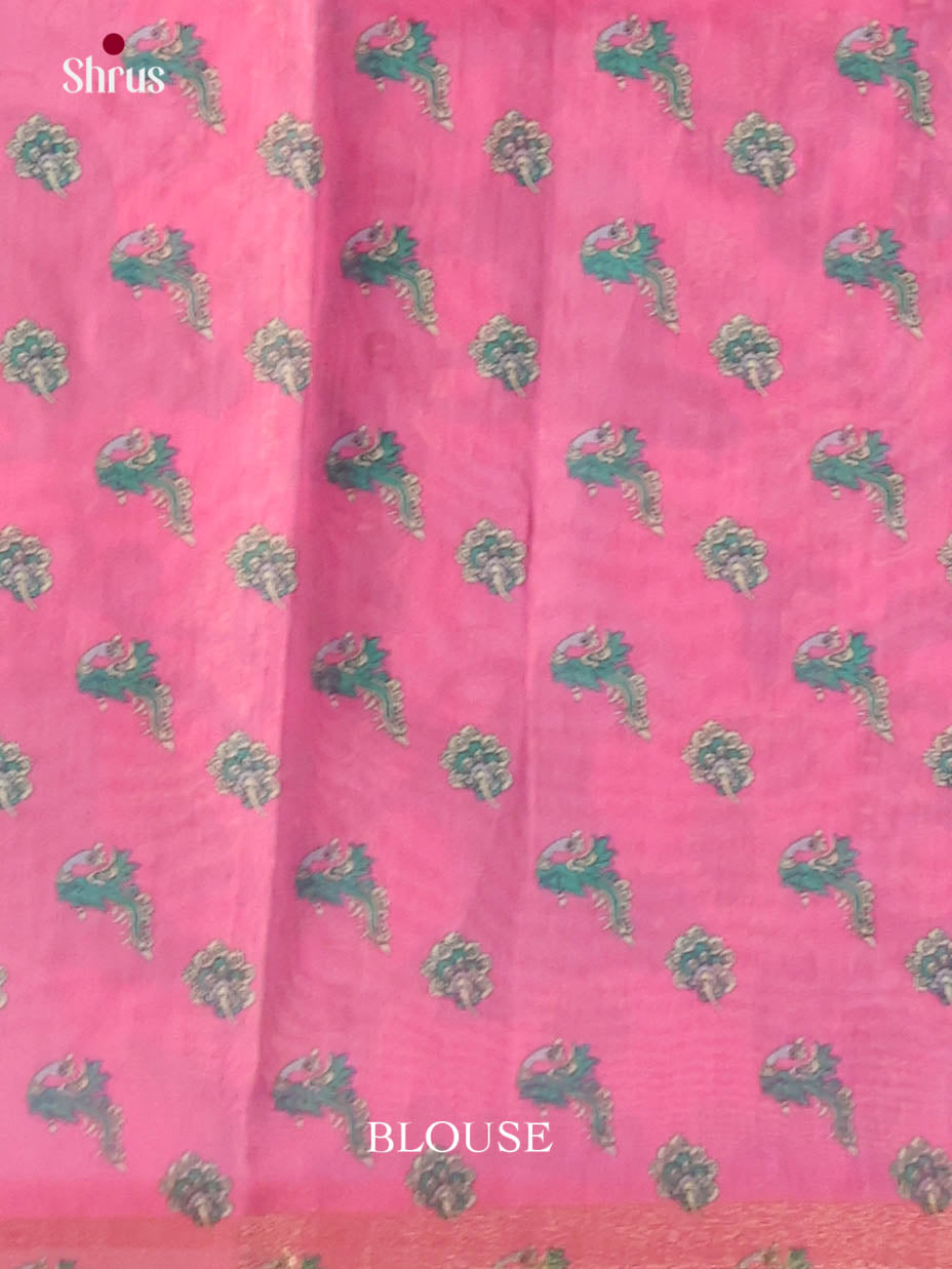 Green & Pink- Linen Cotton Saree