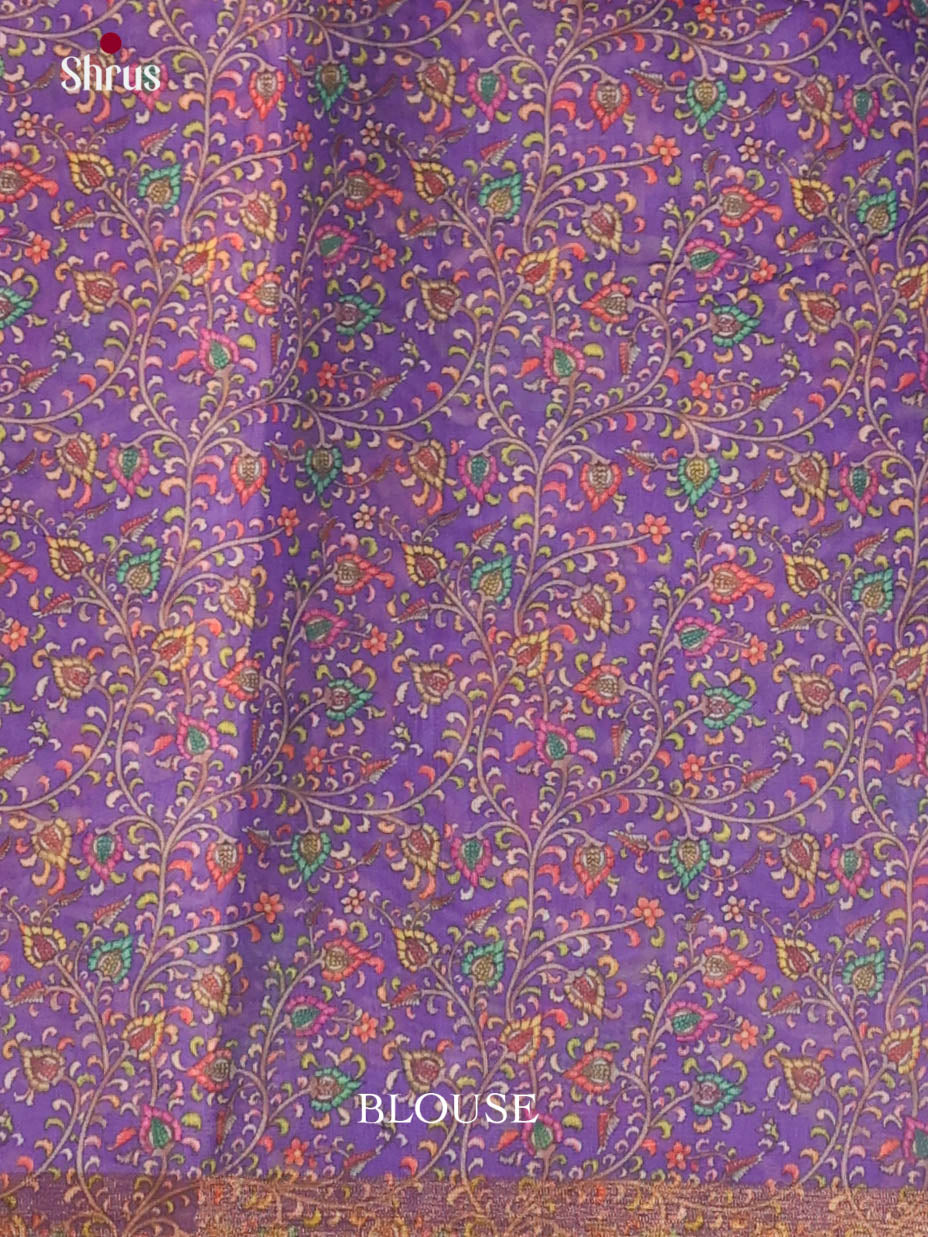 Green & Purple - Linen Cotton Saree