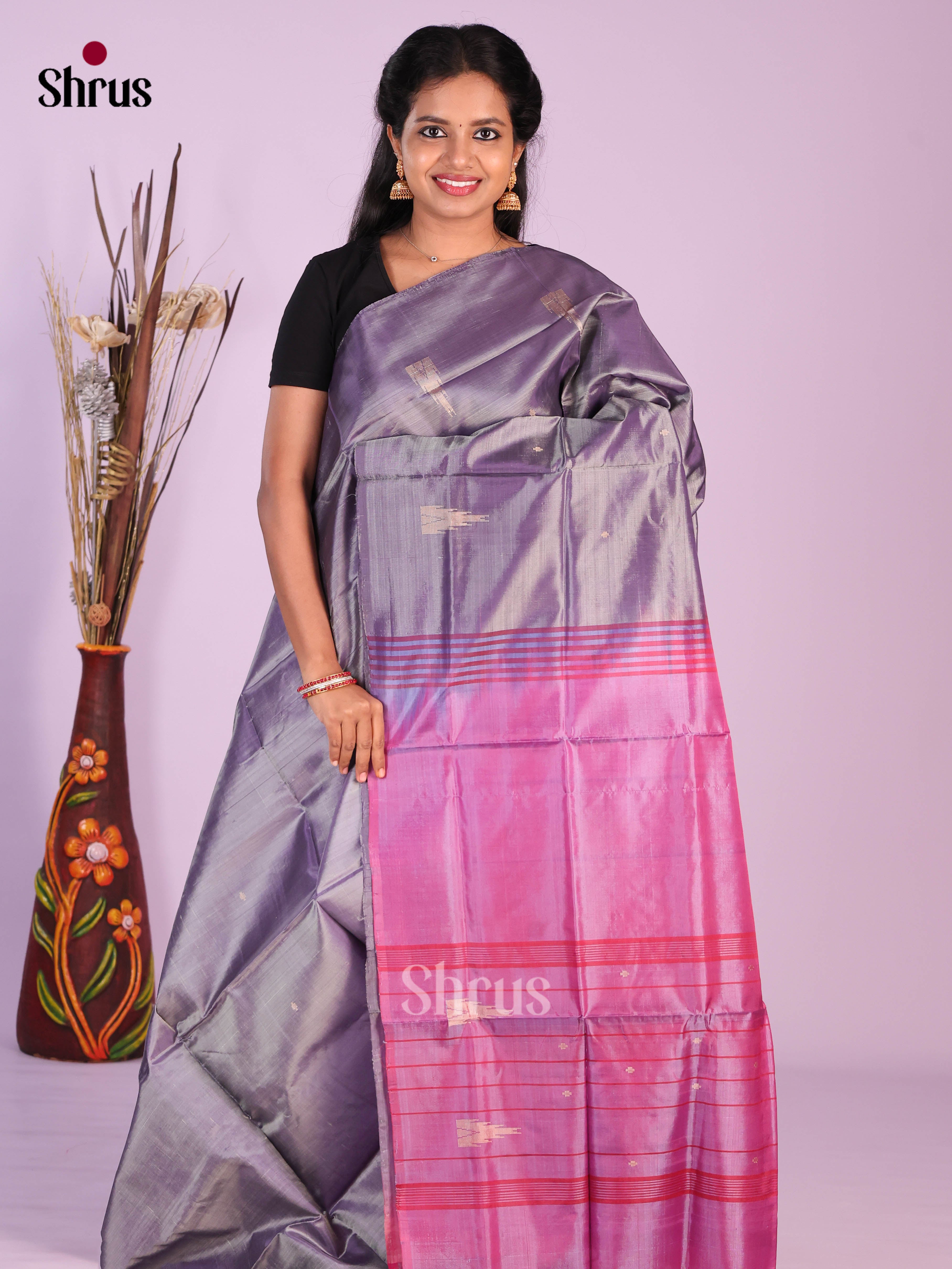 DJS07001 - Banana Pith without blouse Saree - Shop on Shrus.com