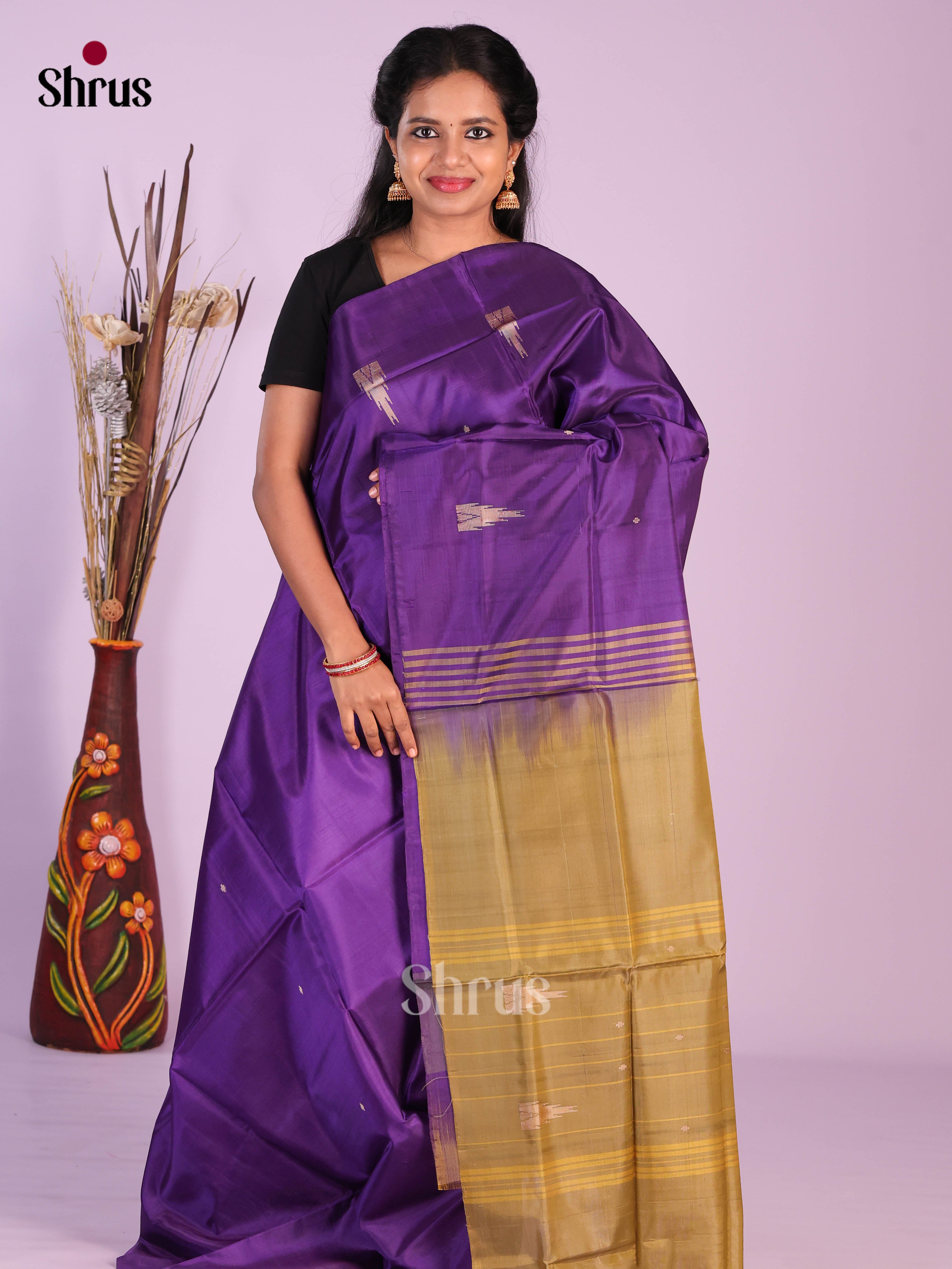 DJS07060 - Banana Pith without blouse Saree - Shop on Shrus.com