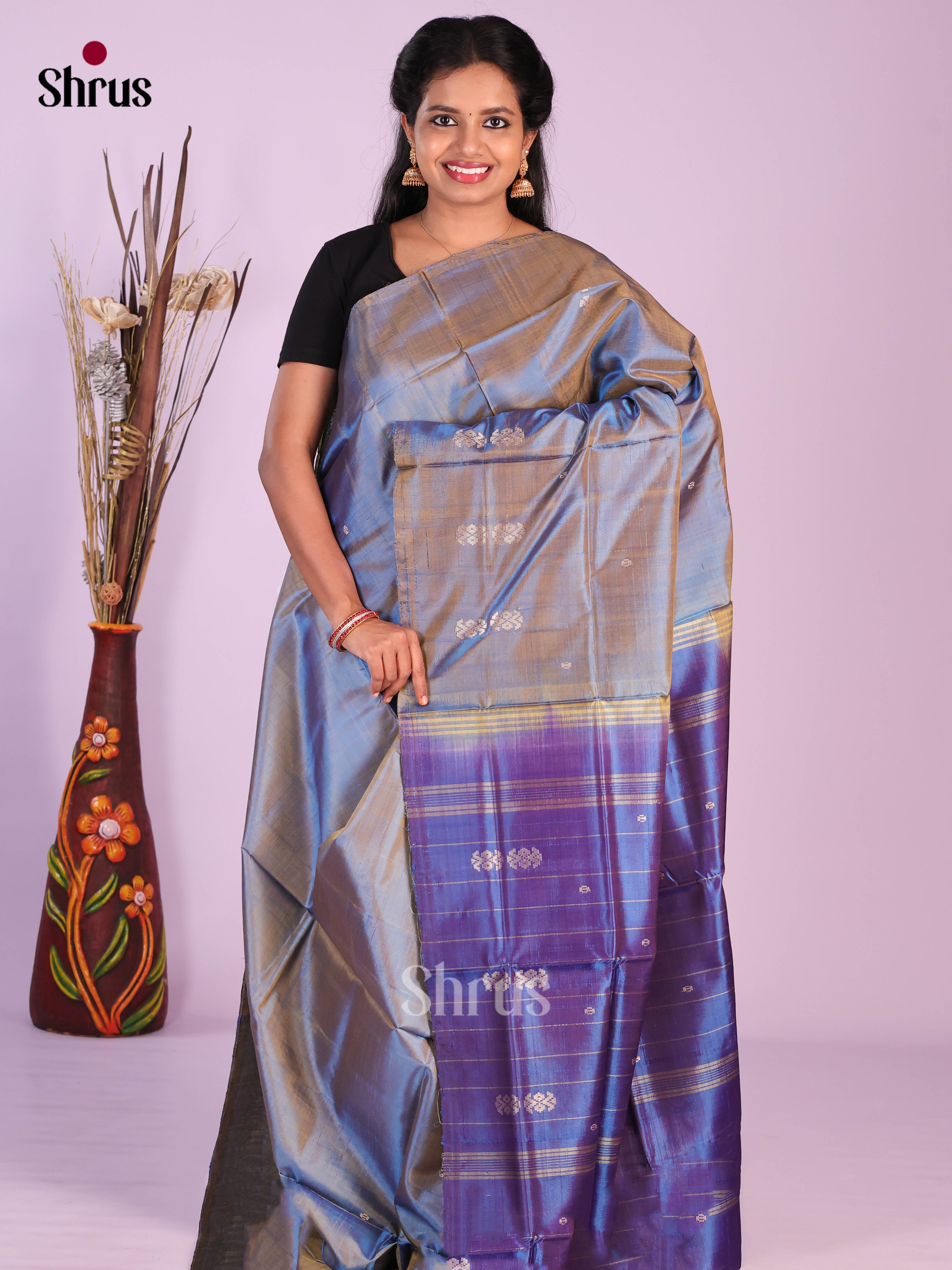 DJS07086 - Banana Pith without blouse Saree - Shop on Shrus.com