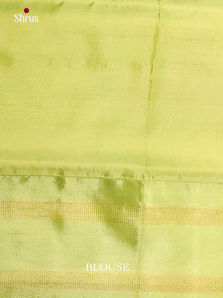 Pink & Light Green - Banana Pith Saree