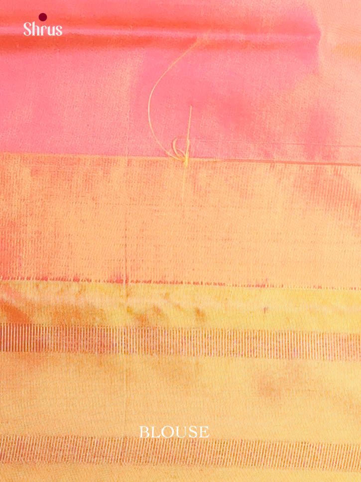 Lavender & Yellow- Banana Pith Saree