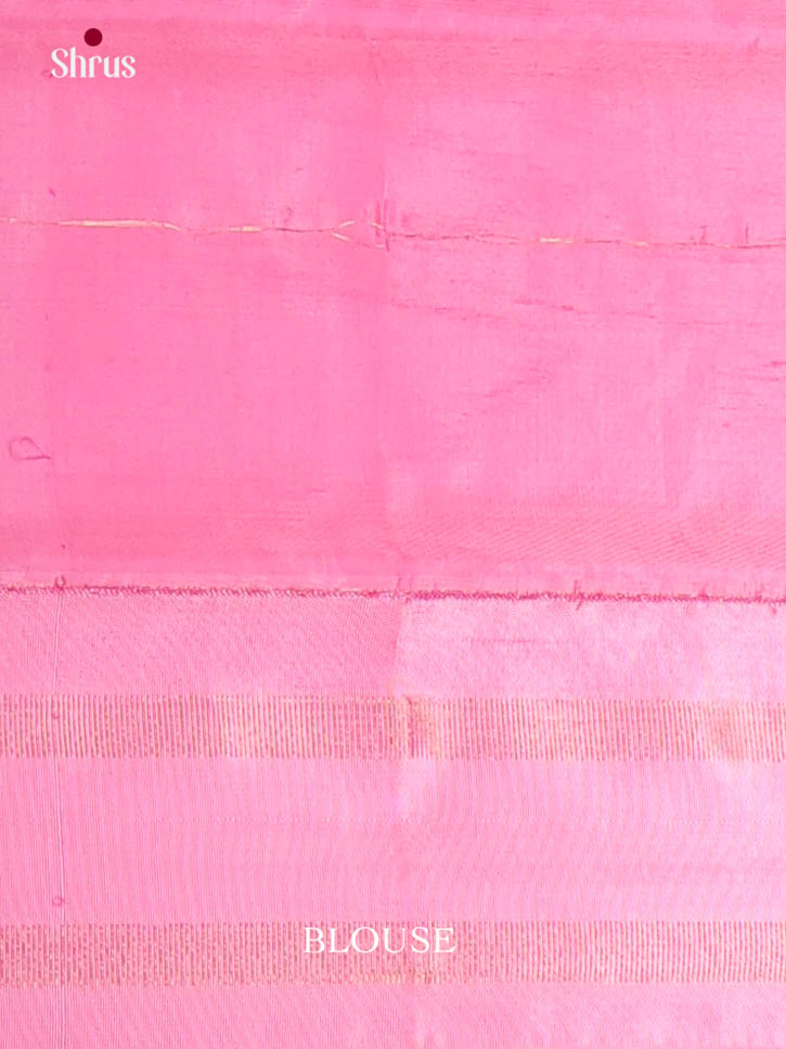 Blue & Pink - Banana Pith Saree