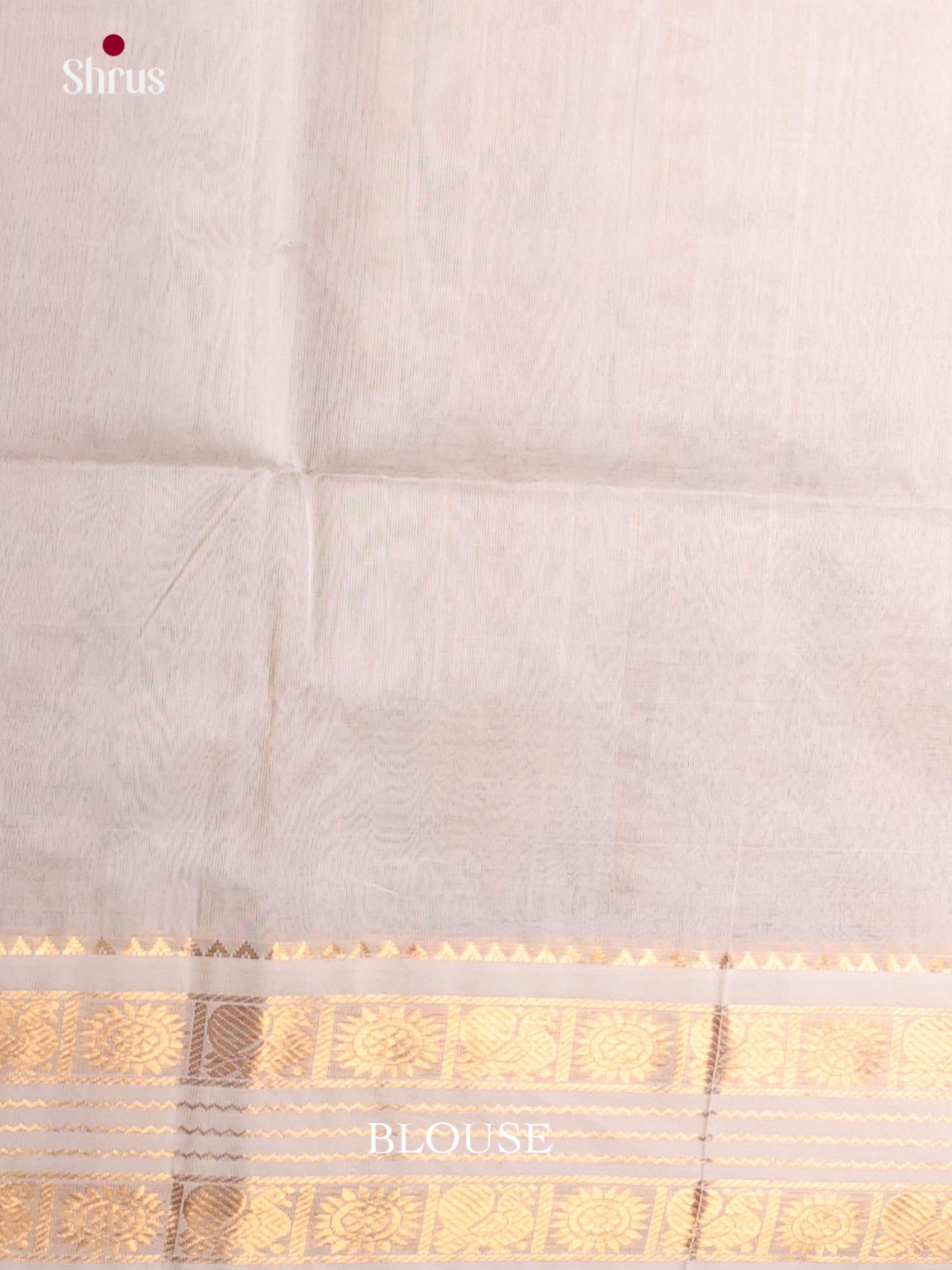 Jamun & Cream Silk Cotton Korvai-kattams Saree with rettaipet zari border - Shop on Shrus.com