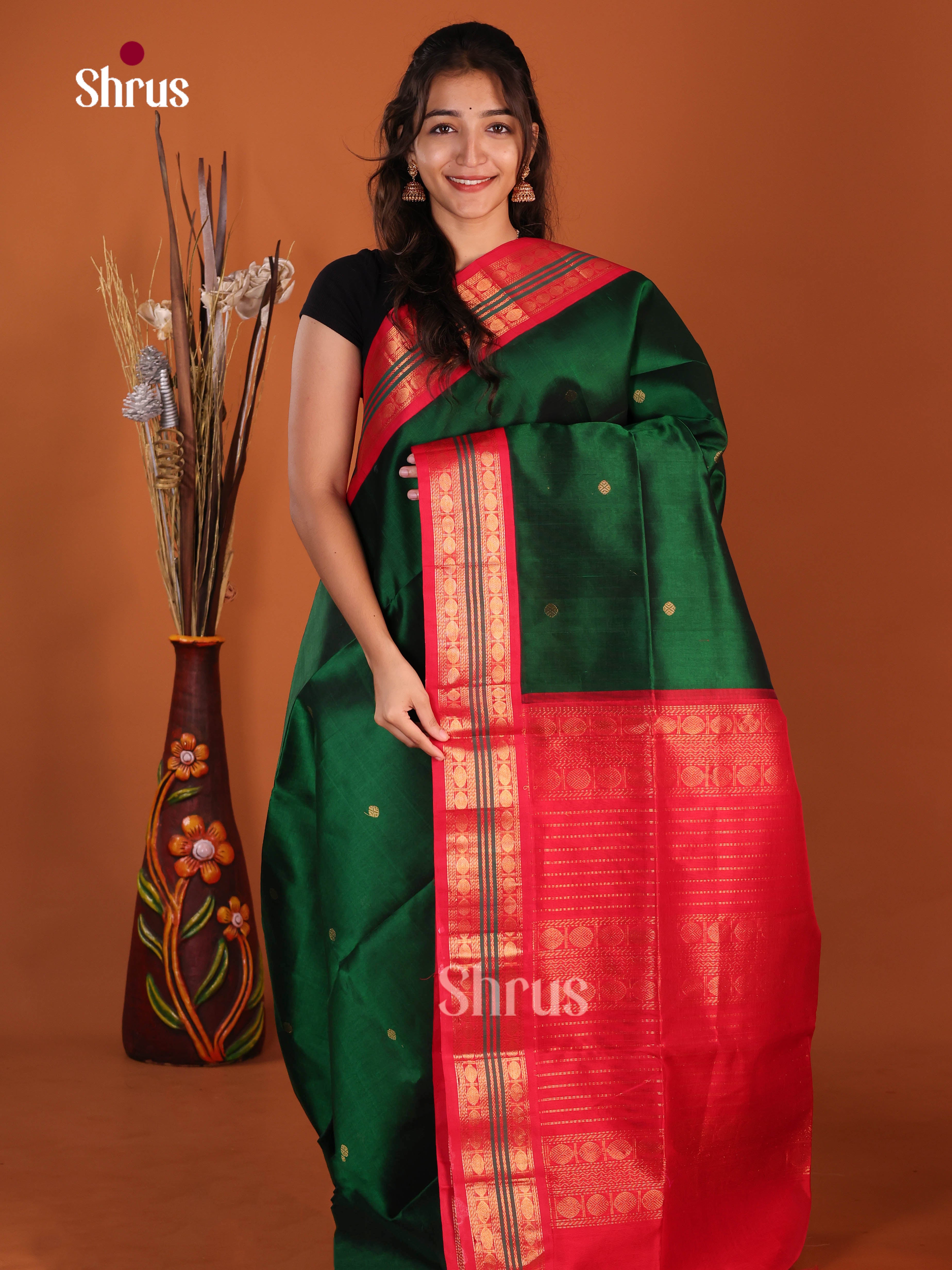 DJS07274 - Korvai-Big border Saree - Shop on Shrus.com