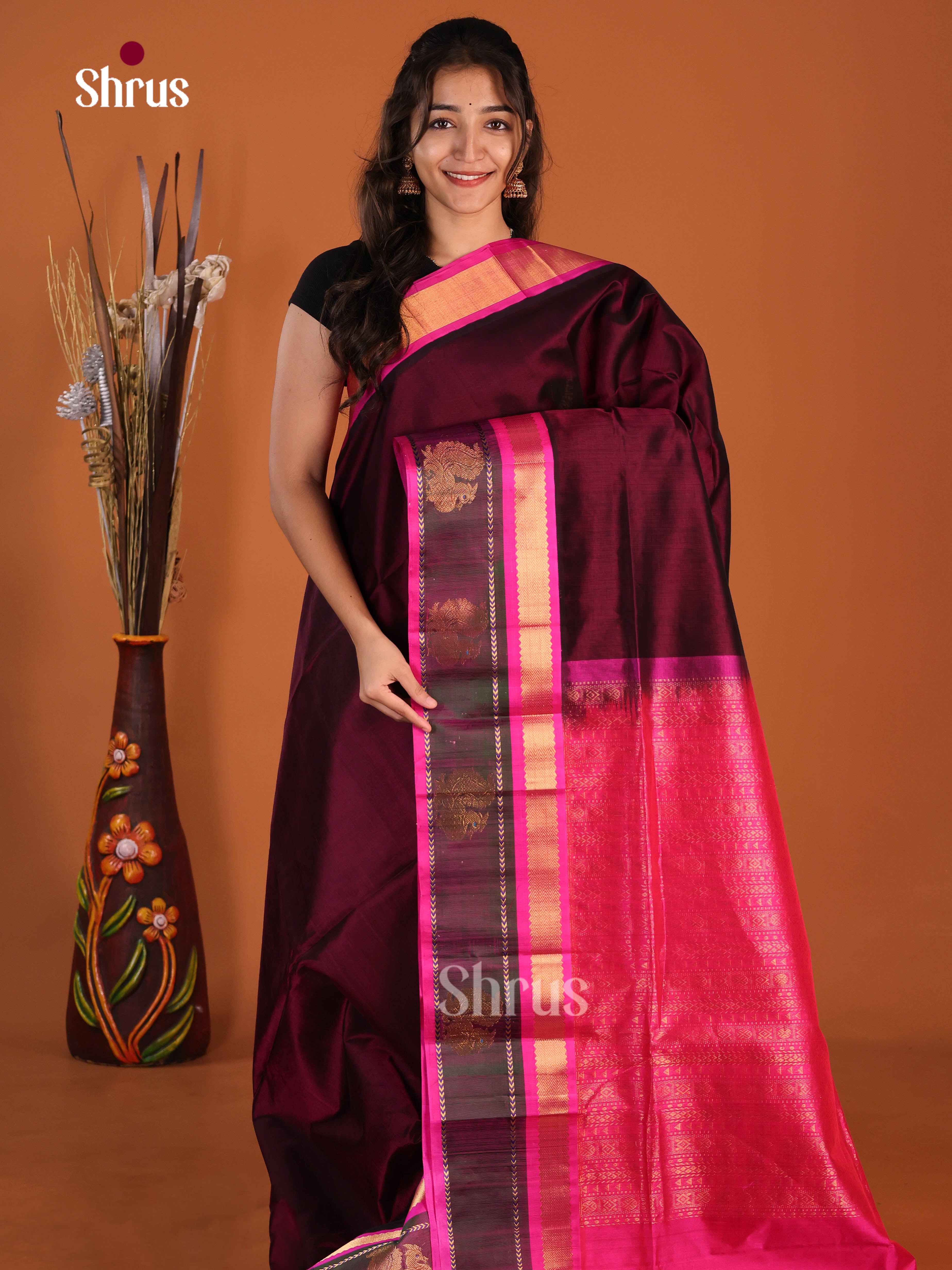 DJS07279 - Korvai-Medium border Saree - Shop on Shrus.com