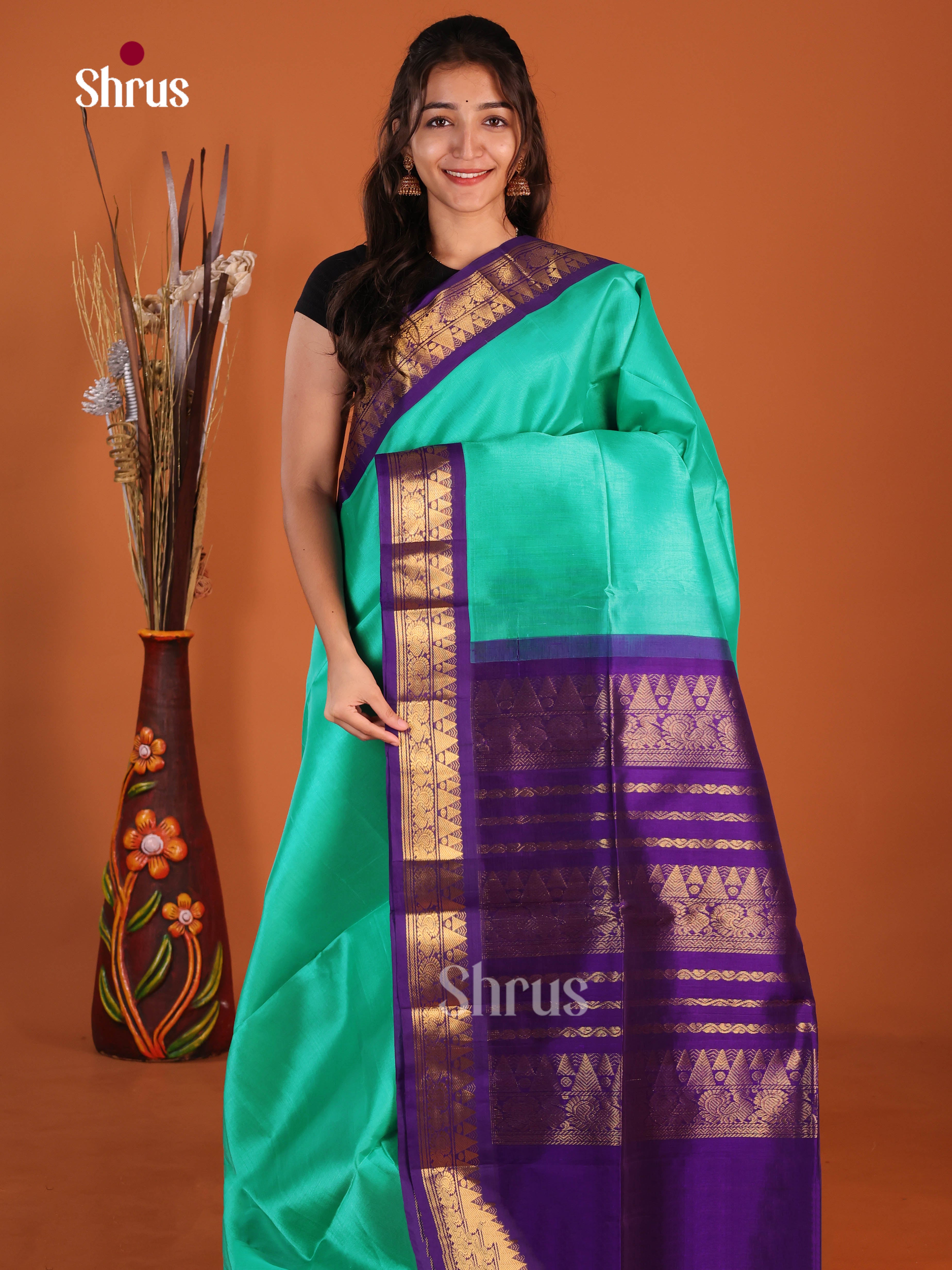 DJS07295 - Korvai-Big border Saree - Shop on Shrus.com