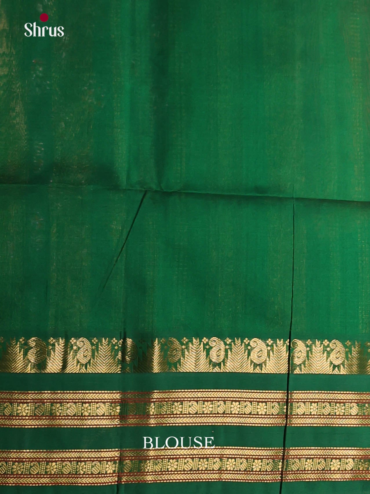Orangish Pink & Green Silk Cotton Korvai-Big border Saree