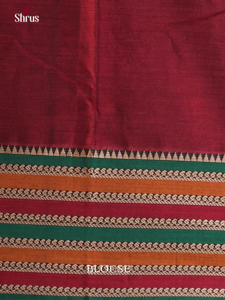 Maroon & Green - Narayanpet Cotton Saree