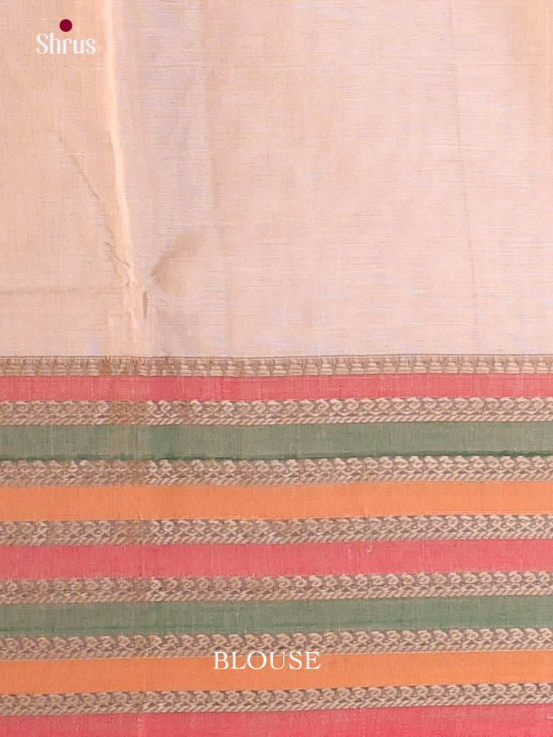 Cream & Pink- Narayanpet Cotton Saree