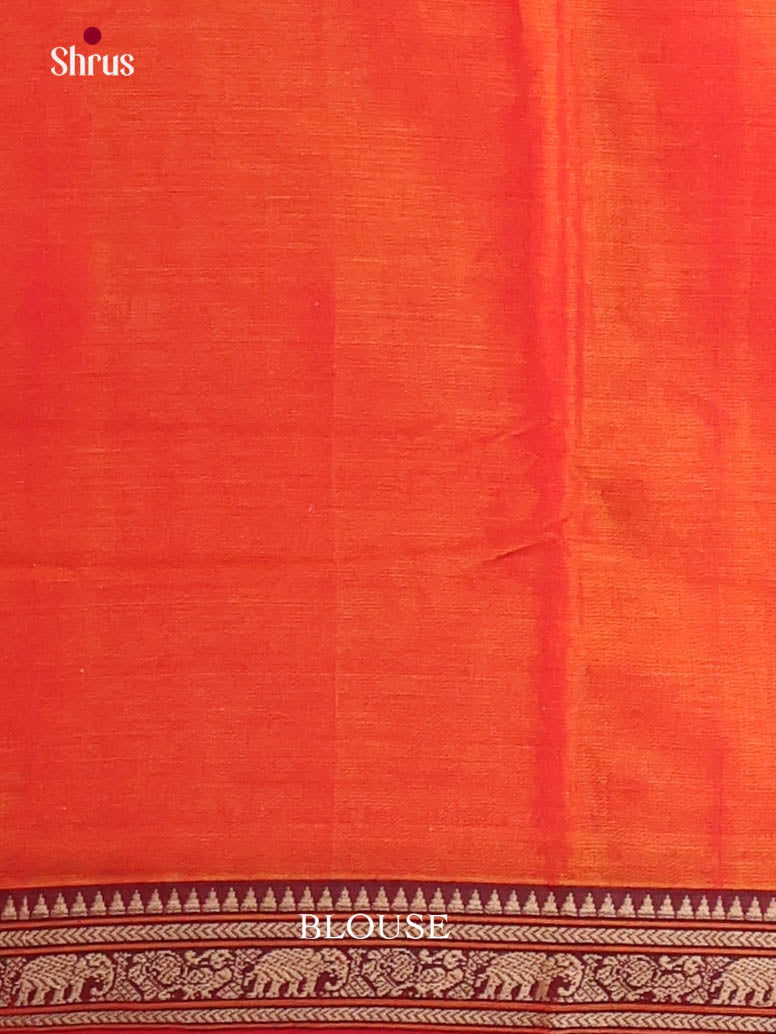 Orange & Red - Narayanpet Cotton Saree