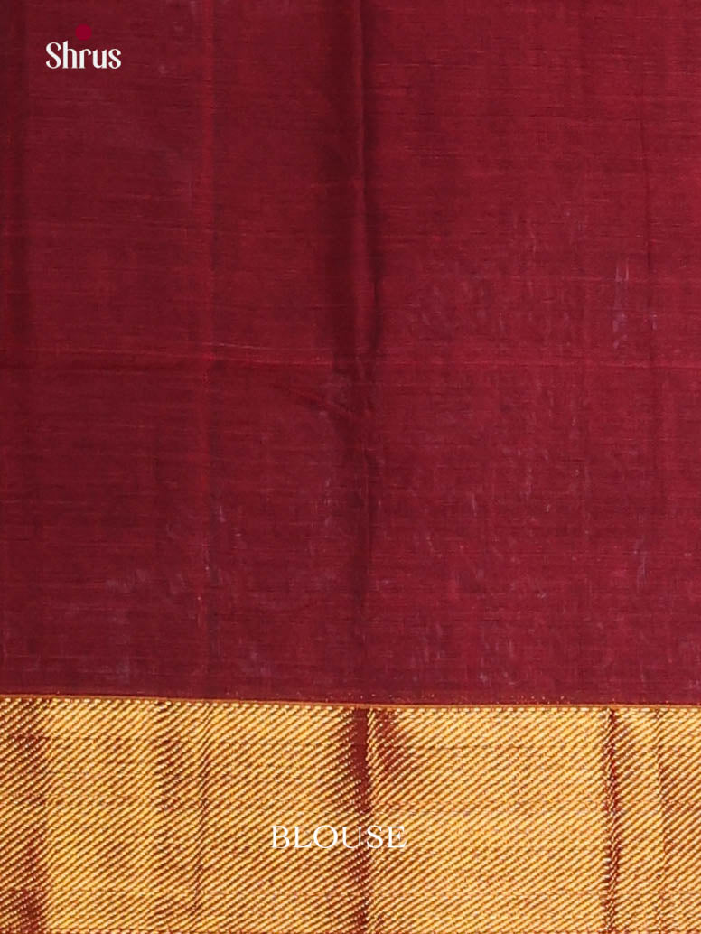 Maroon & Mustard - Narayanpet Cotton Saree