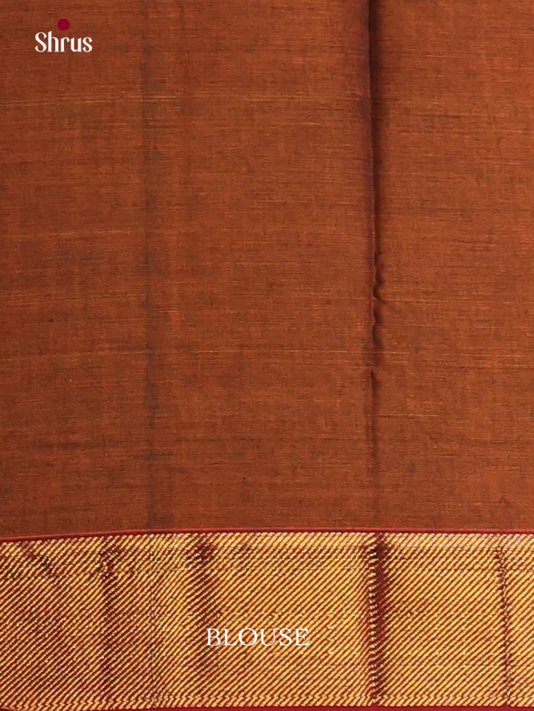 Dark Mustard & Red- Narayanpet Cotton Saree