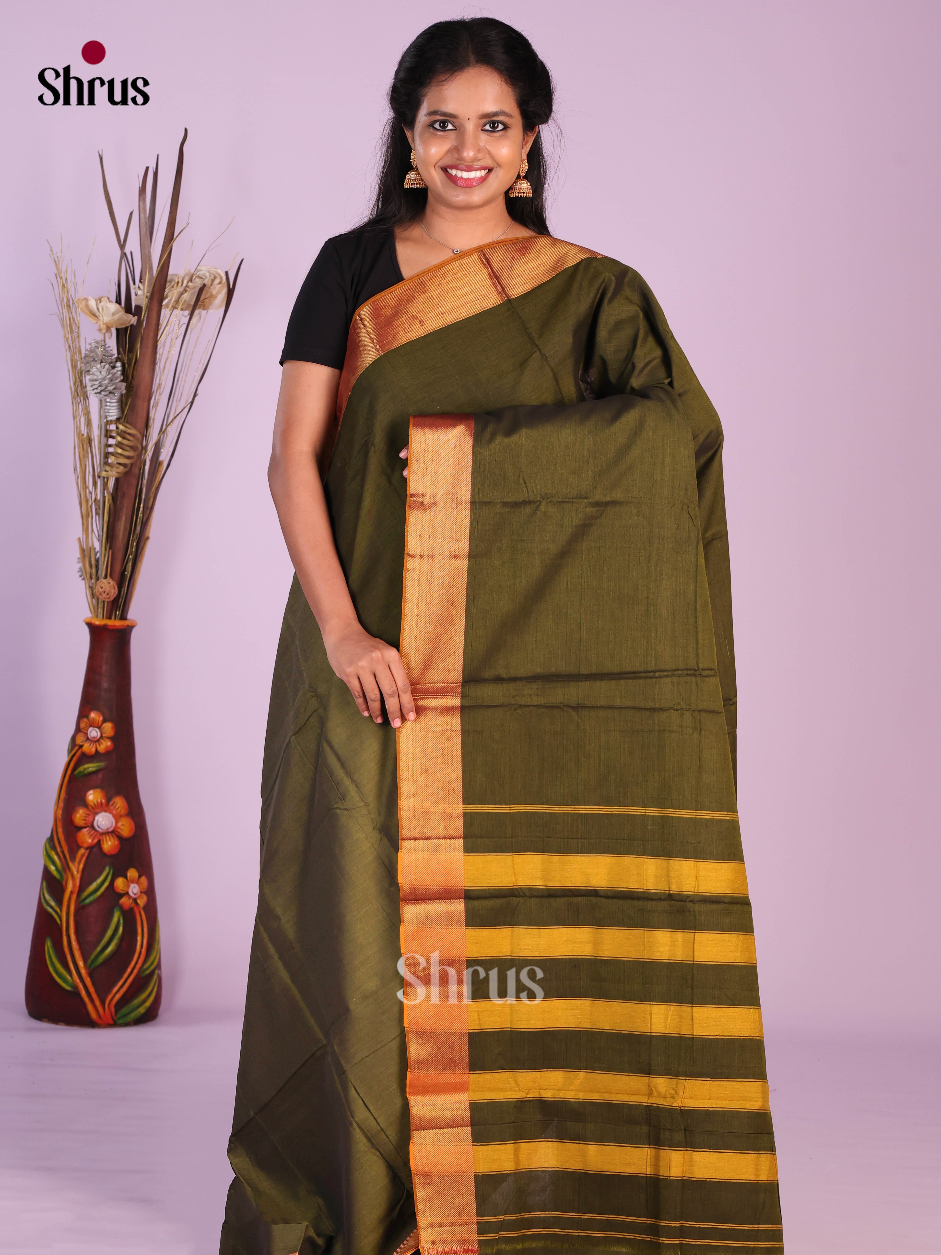 Mehandi Green - Narayanpet Cotton Saree