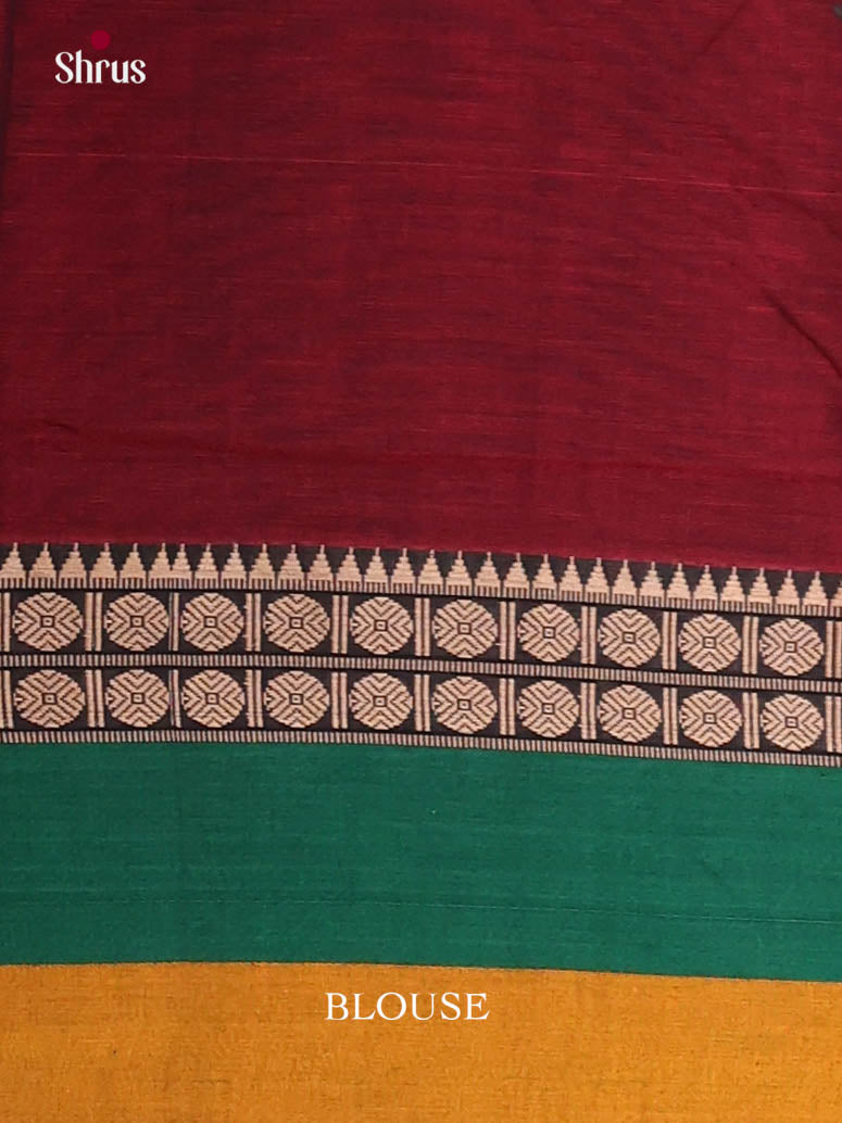 Maroon & Green - Narayanpet Cotton Saree