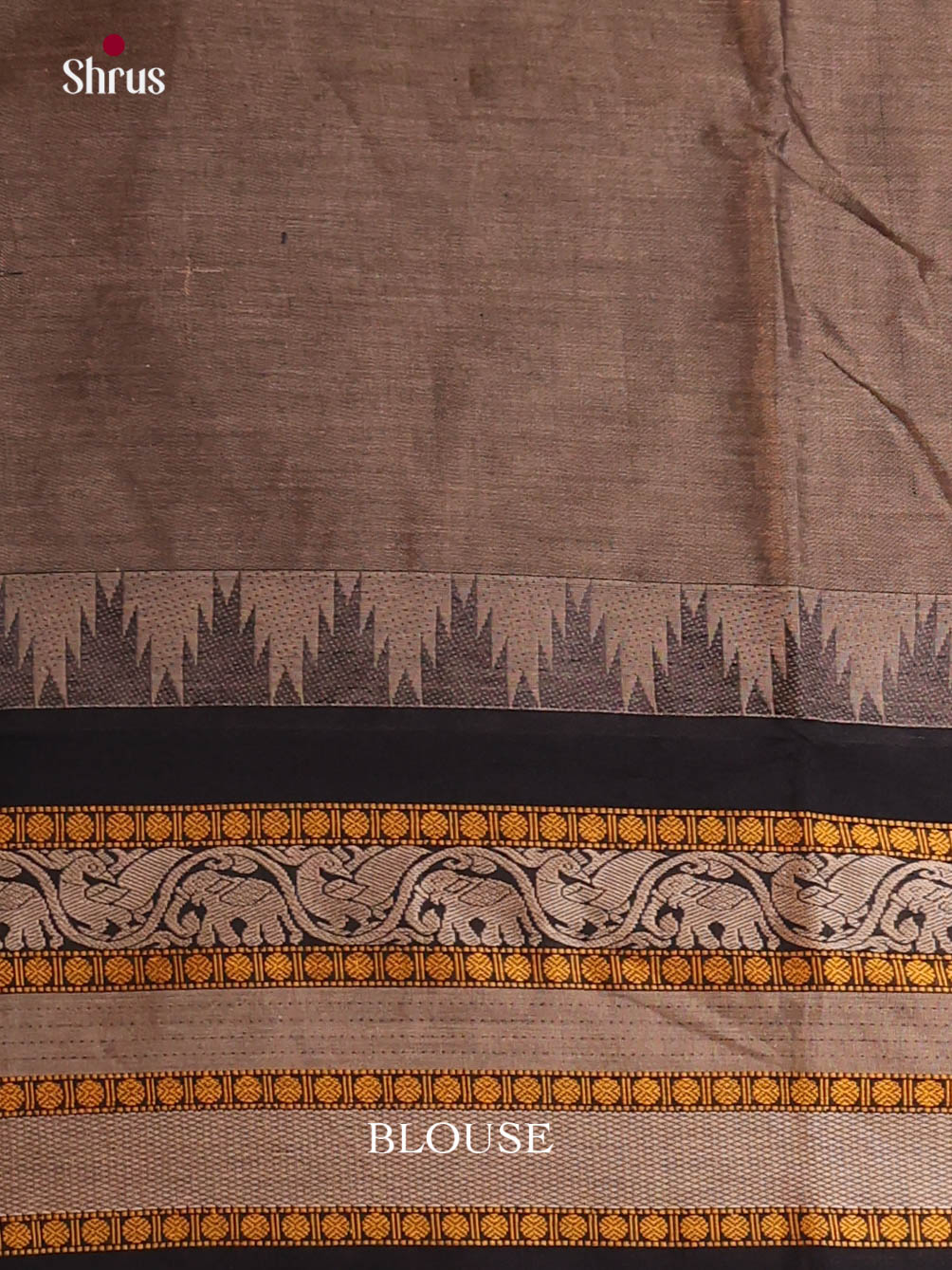 Grey & Black - Narayanpet Cotton Saree