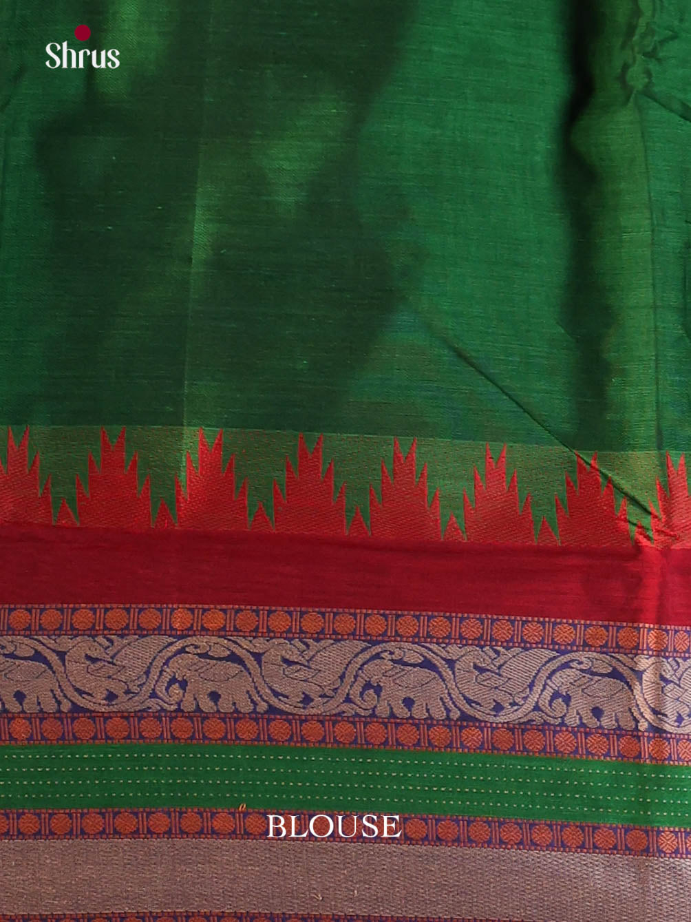 Green & Red- Narayanpet Cotton Saree