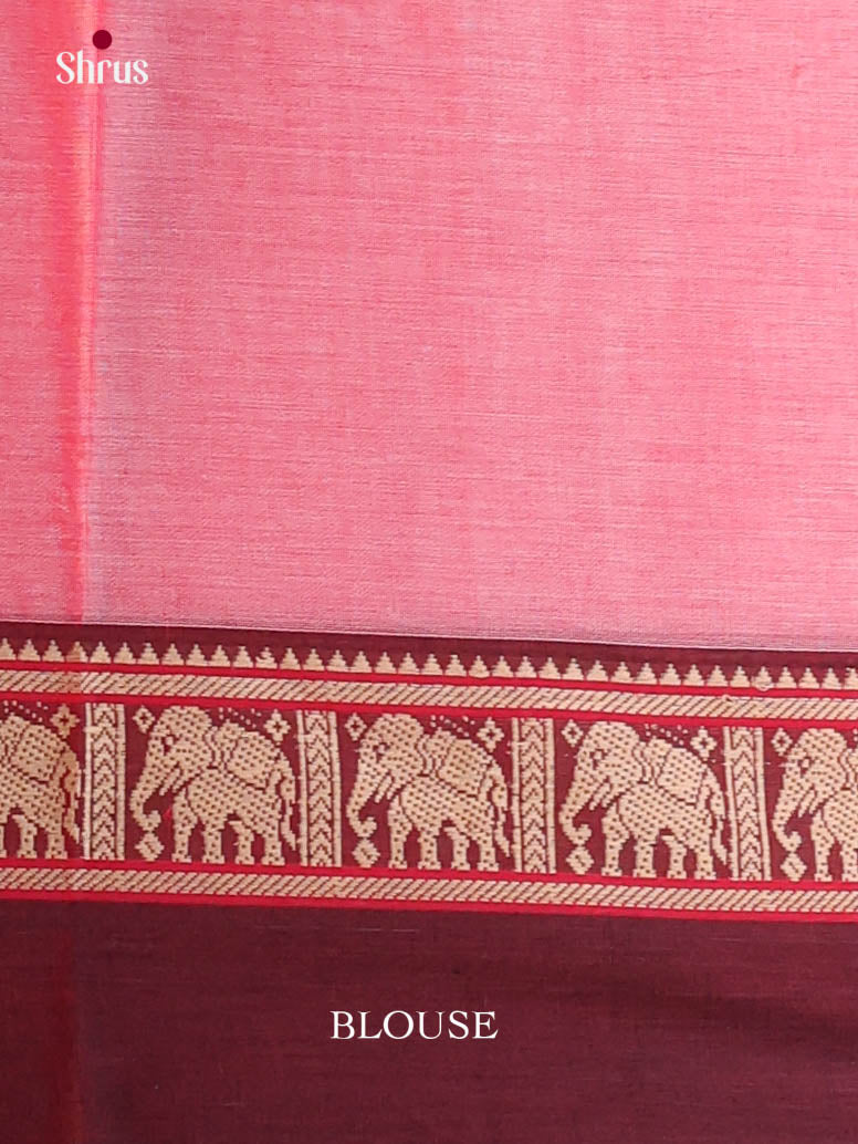 Pink & Maroon - Narayanpet Cotton Saree