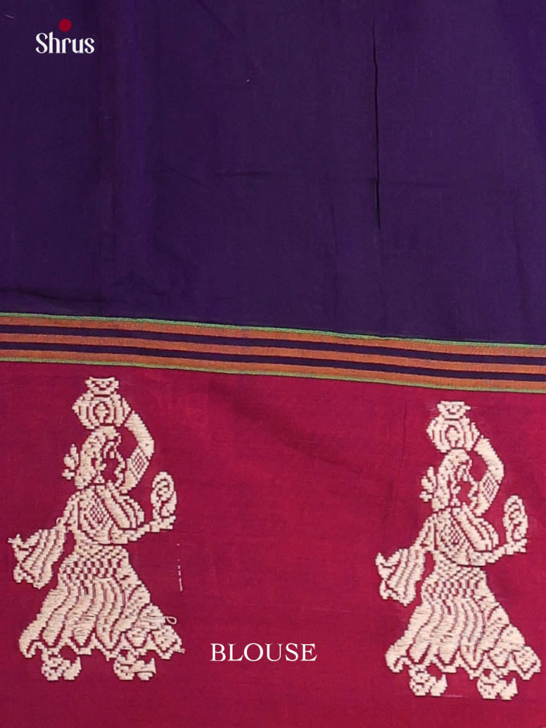 Violet & Maroon - Narayanpet Cotton Saree