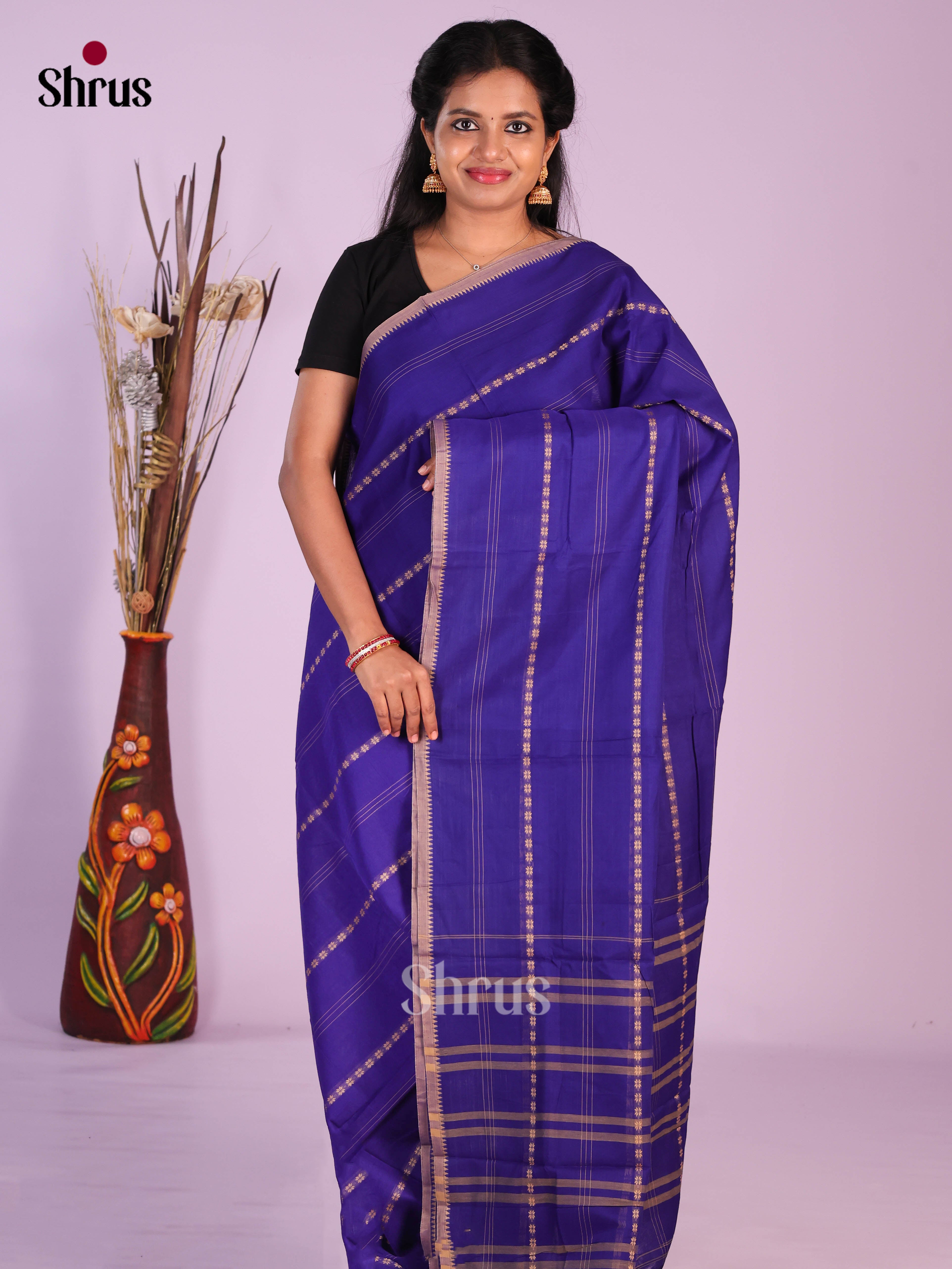 Blue - Narayanpet Cotton Saree