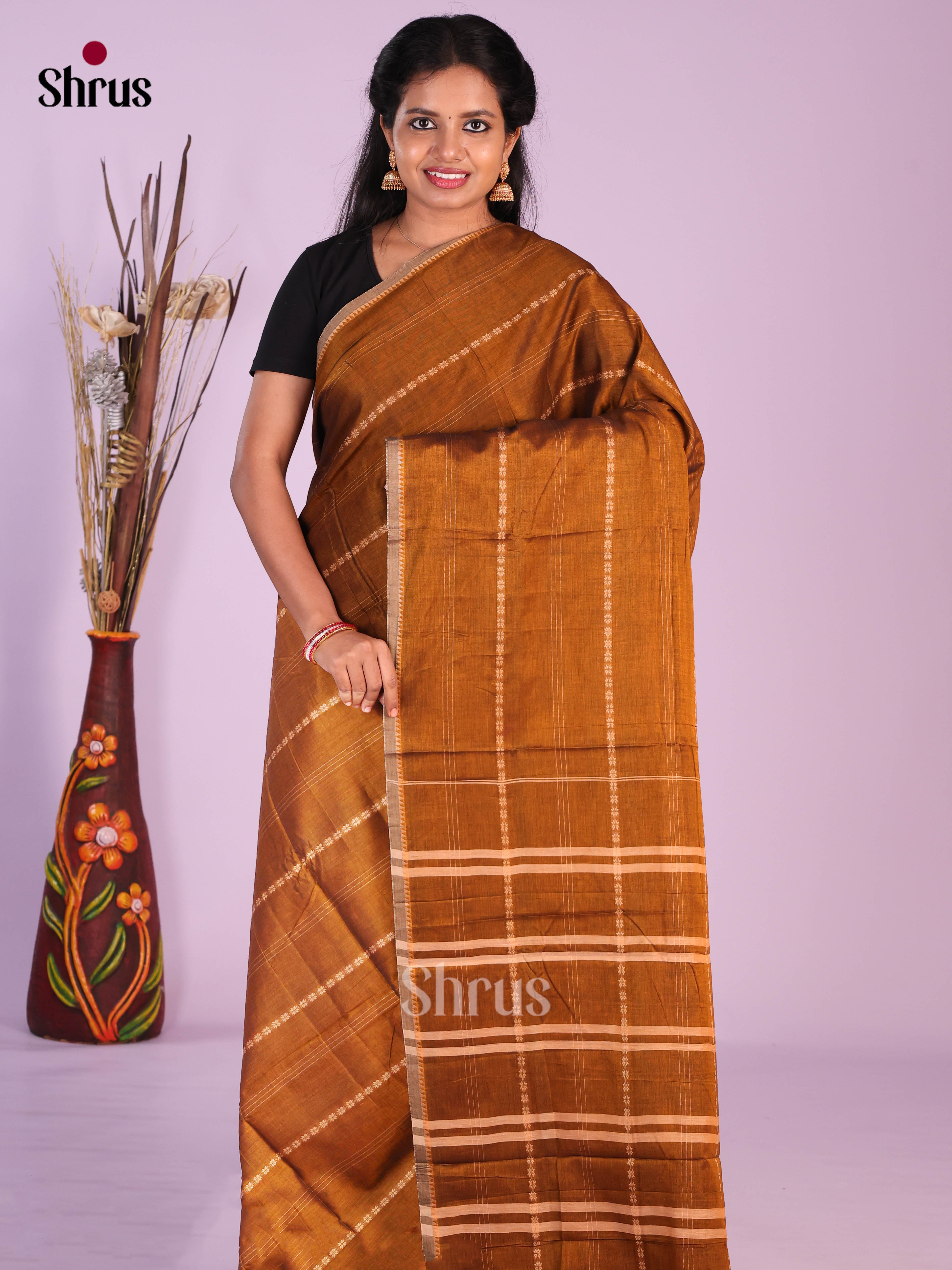 Mustard- Narayanpet Cotton Saree