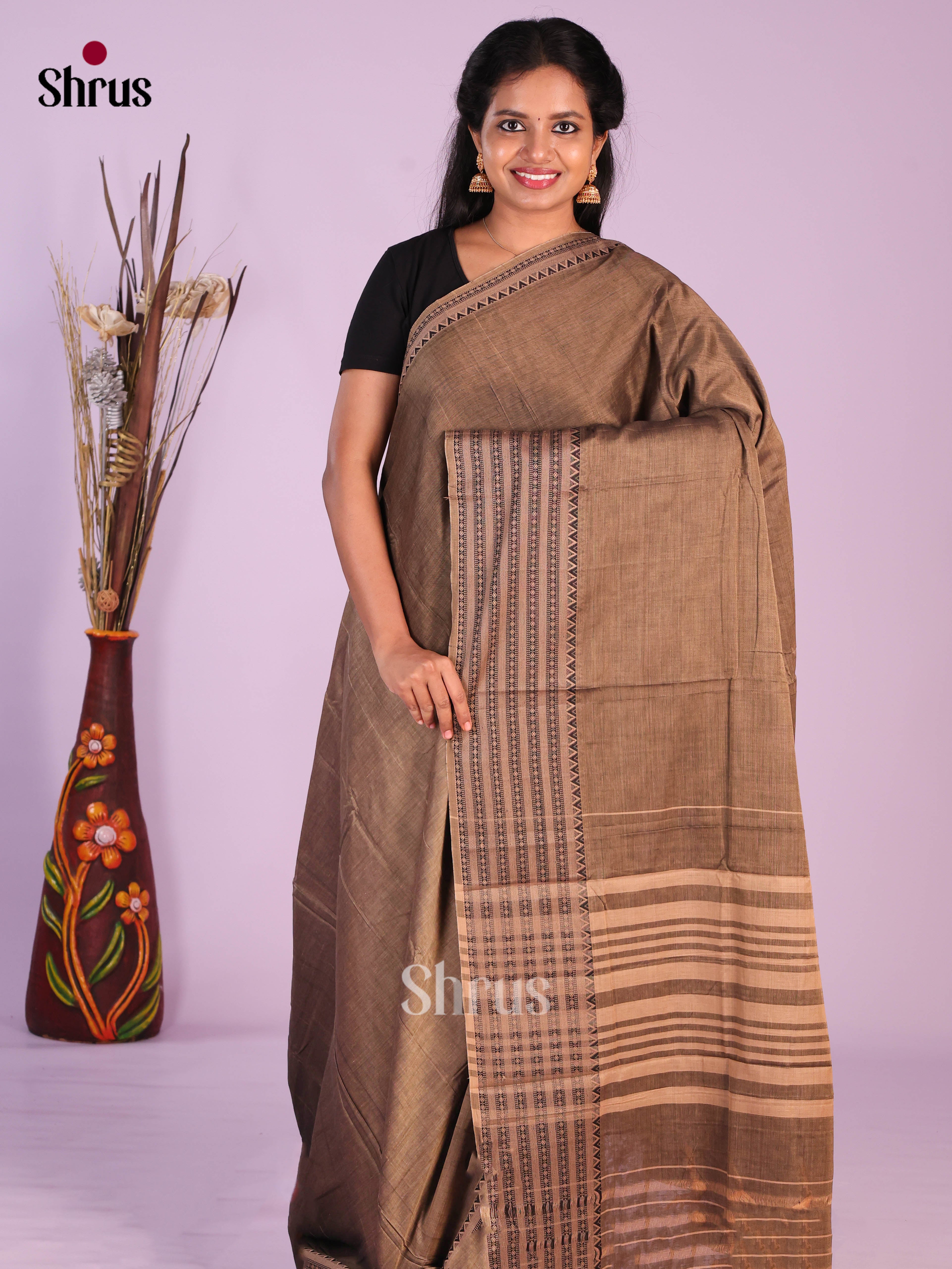 Grey - Narayanpet Cotton Saree