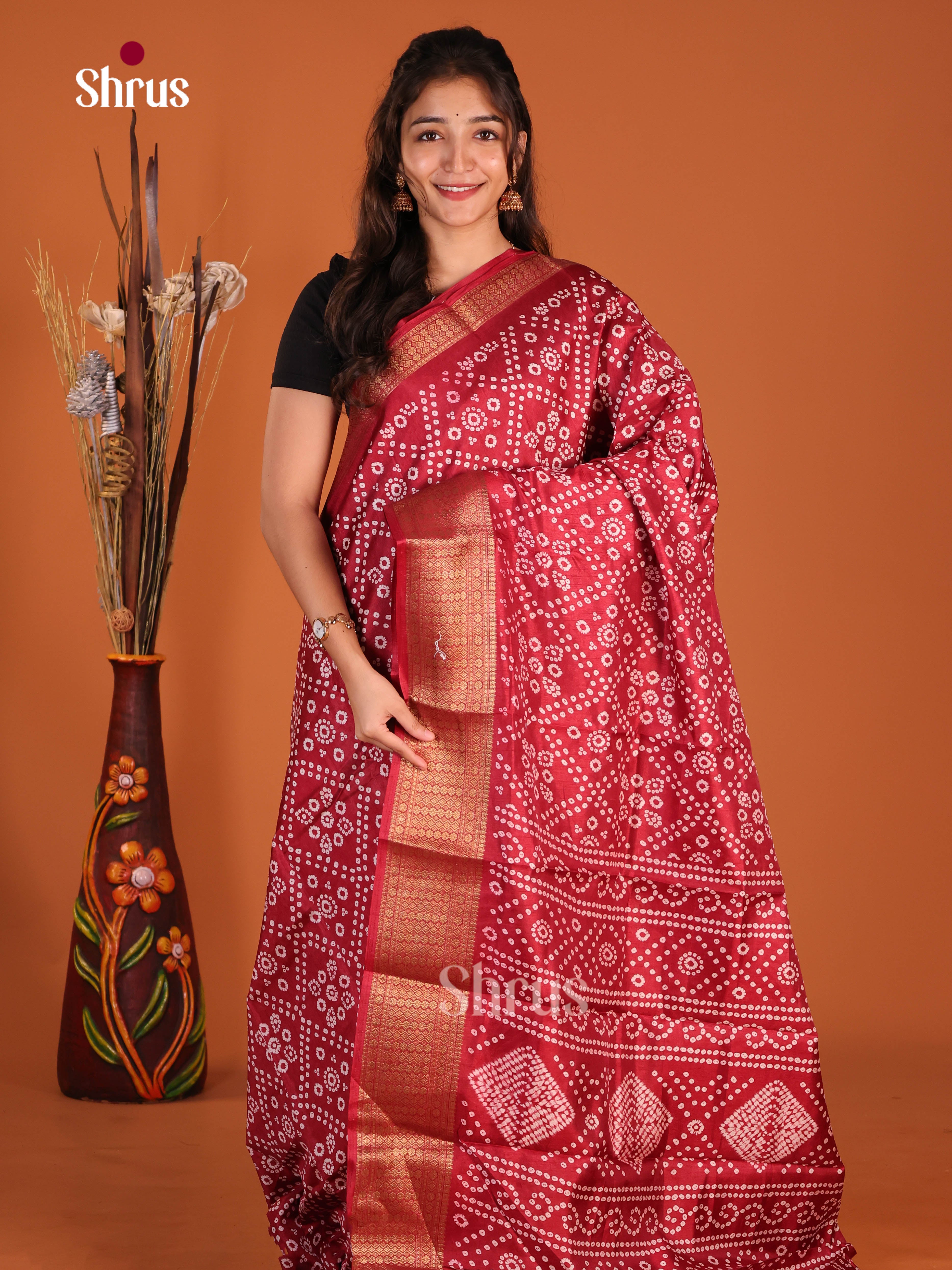 DJS08218 - Semi Crepe Saree - Shop on Shrus.com