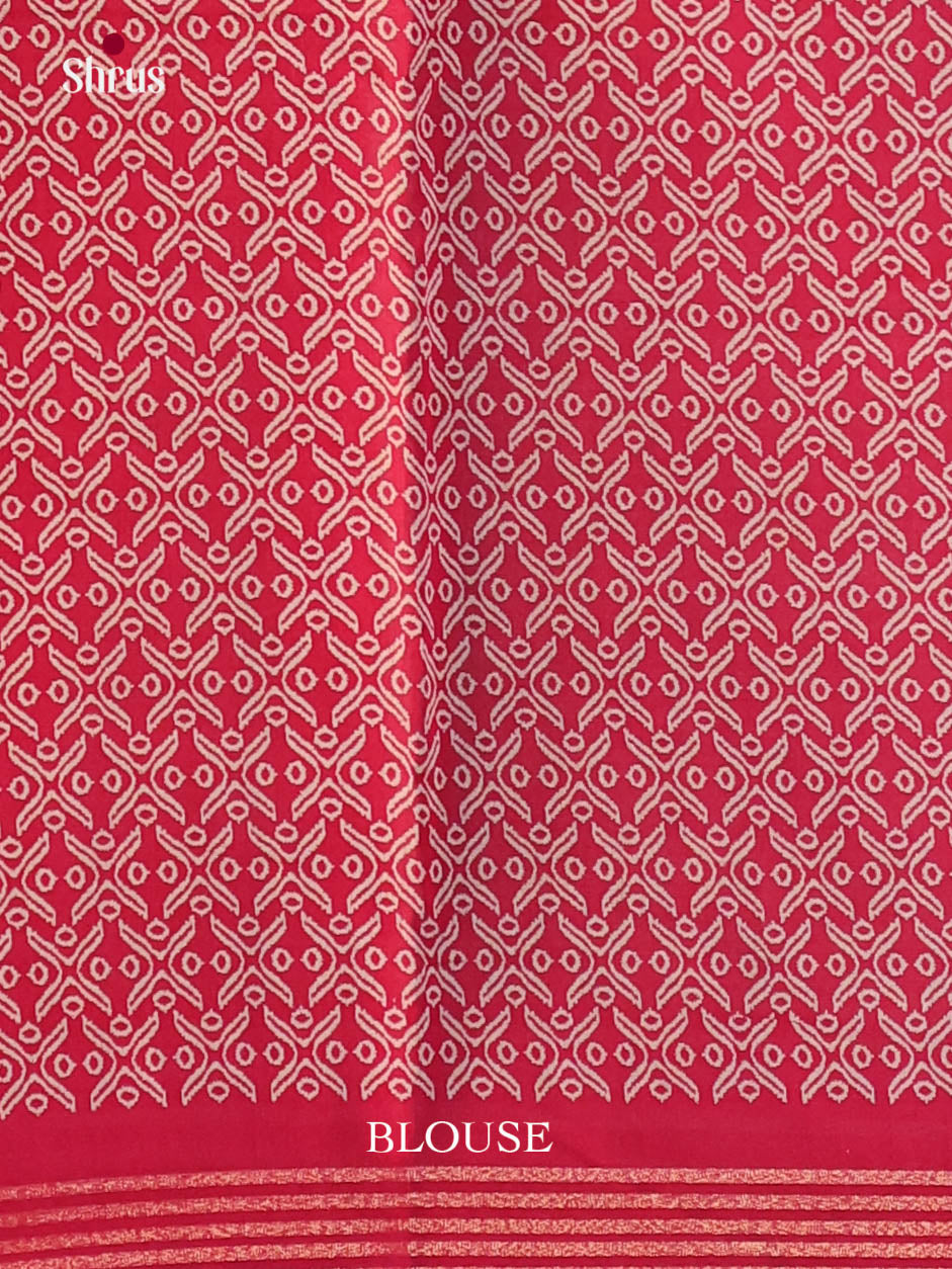 Blue & Red - Art Modal Saree