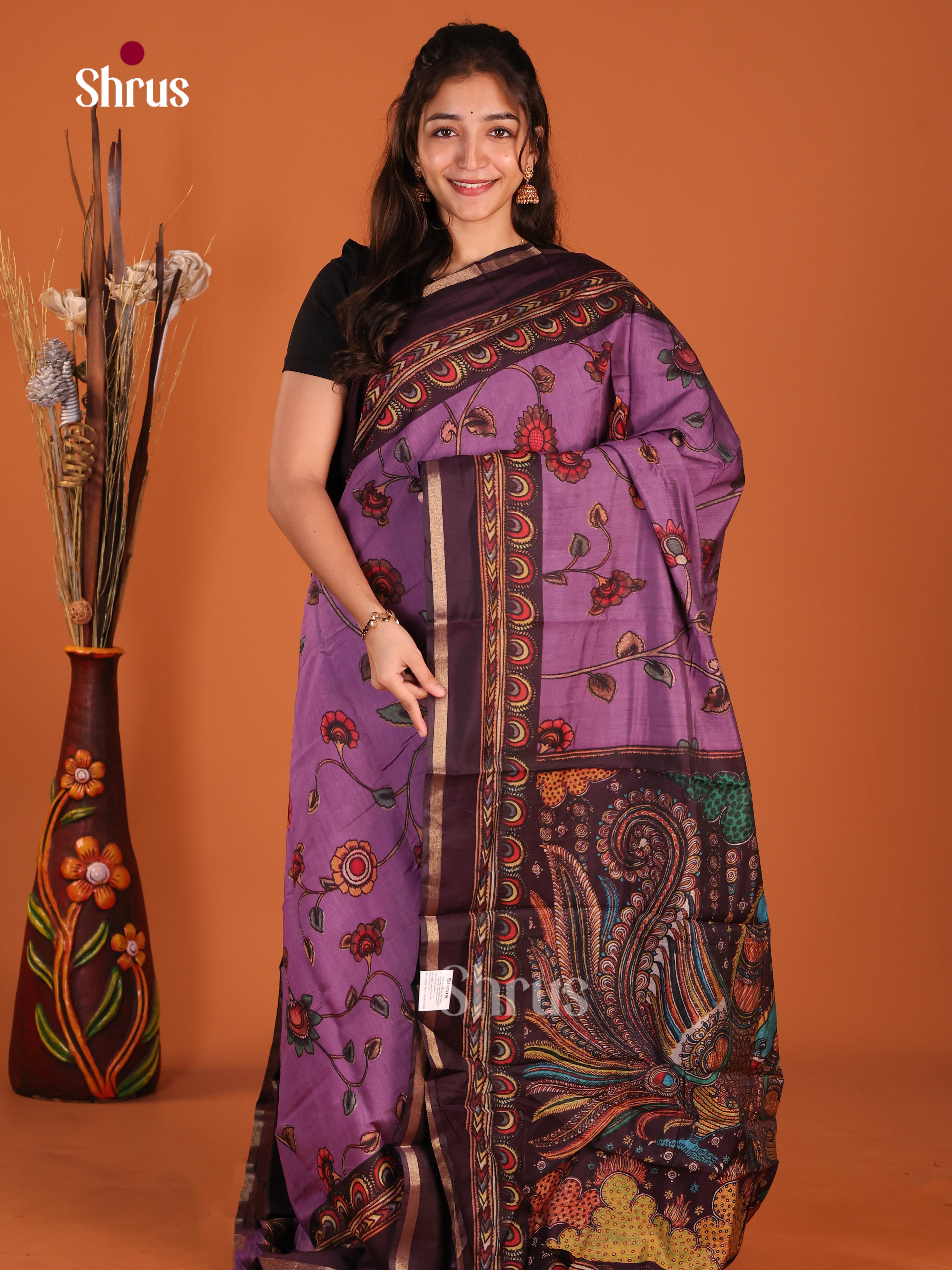 Purple - Art Modal Saree