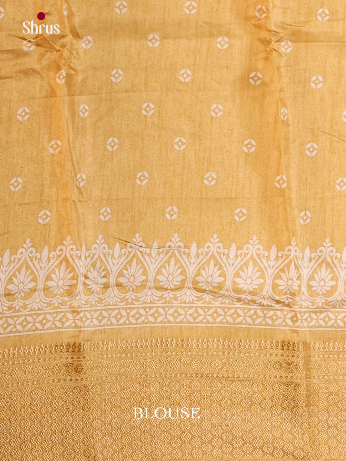 Mustard - Semi Crepe Saree