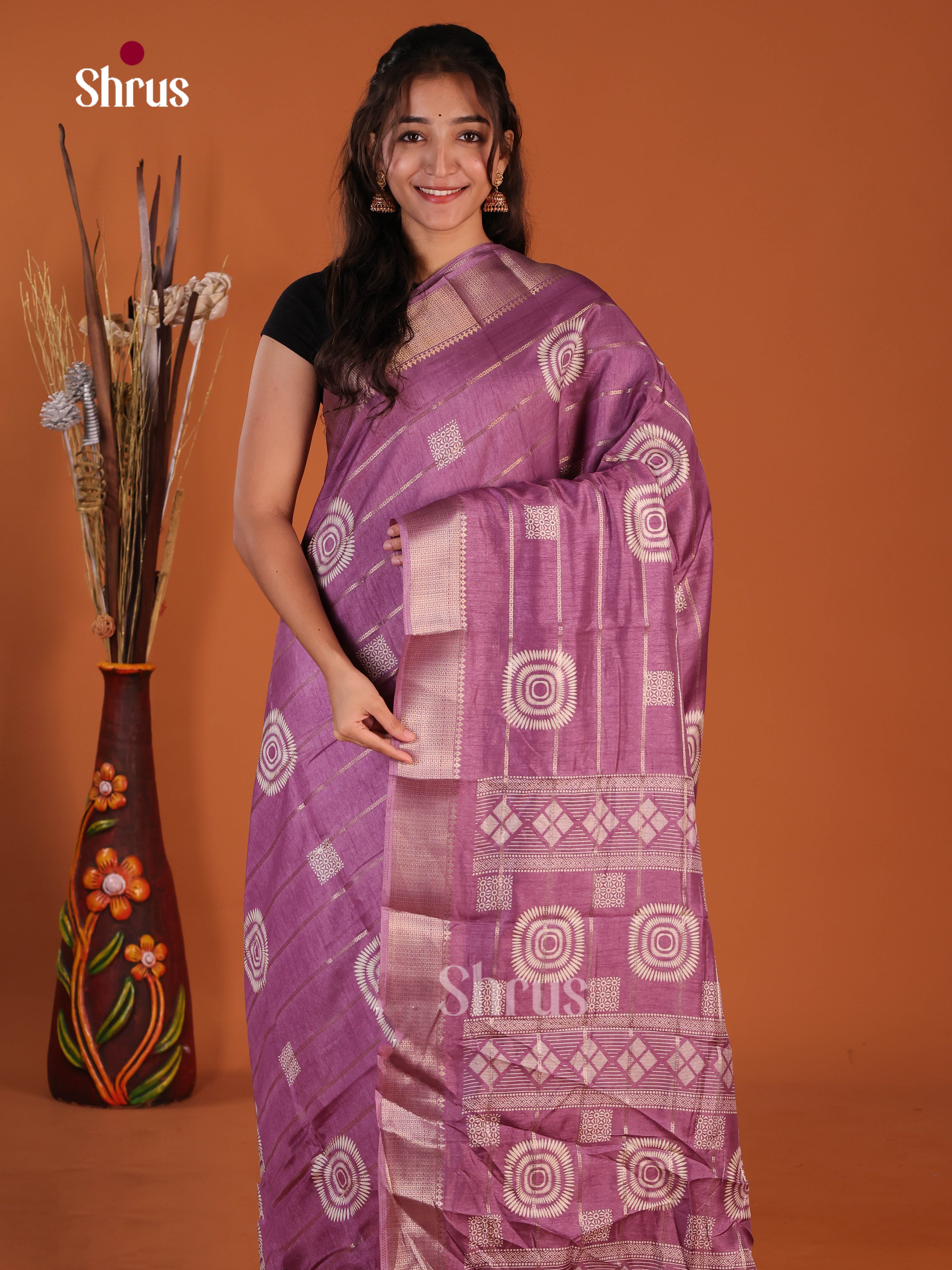 DJS08289 - Semi Crepe Saree - Shop on Shrus.com