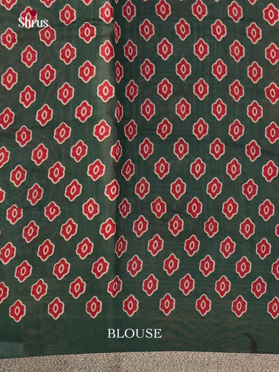Red & Green - Art Modal Saree - Shop on Shrus.com