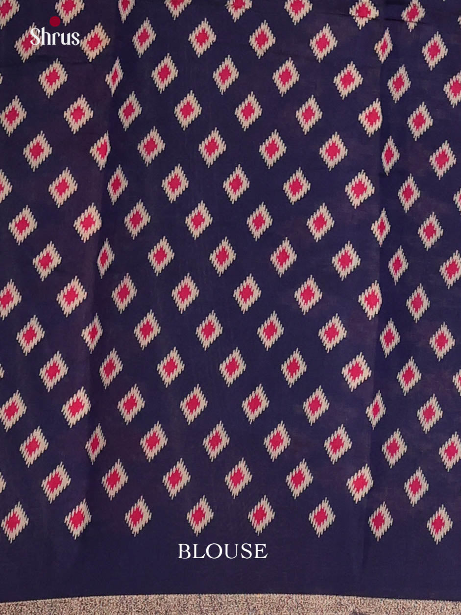 Pink & Blue- Art Modal Saree