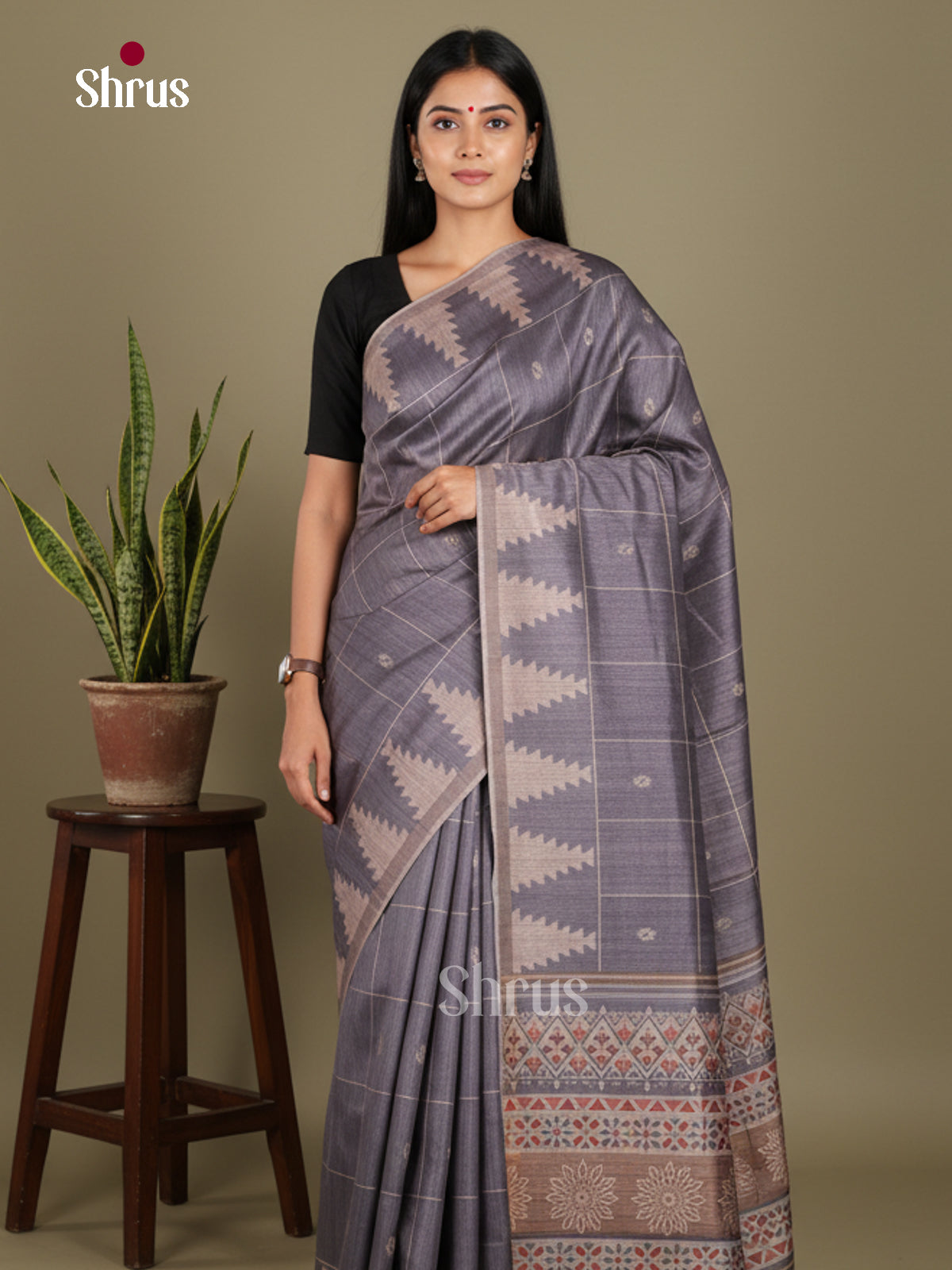 DJS08360 - Semi Chanderi Saree