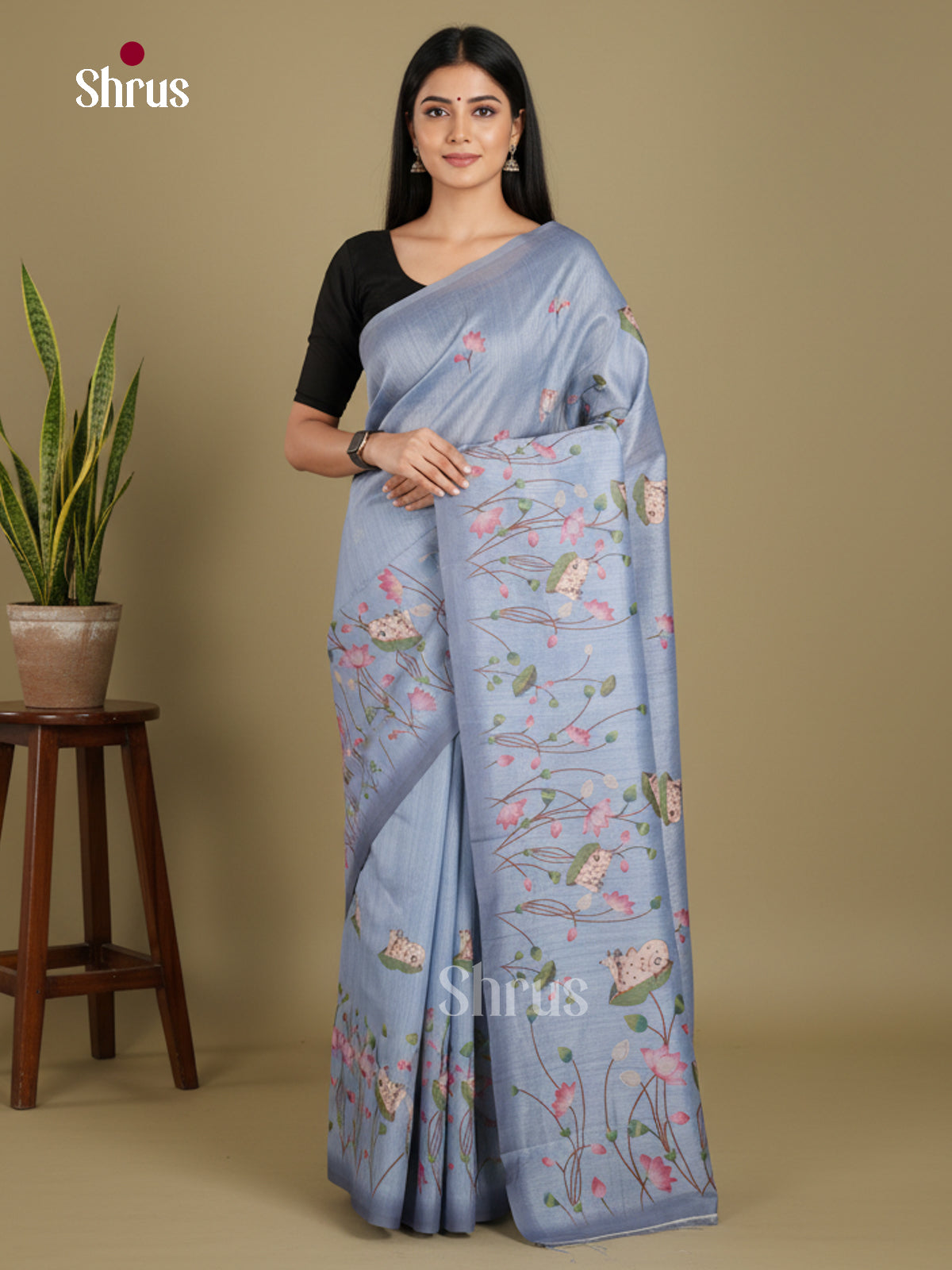 DJS08368 - Semi Chanderi Saree