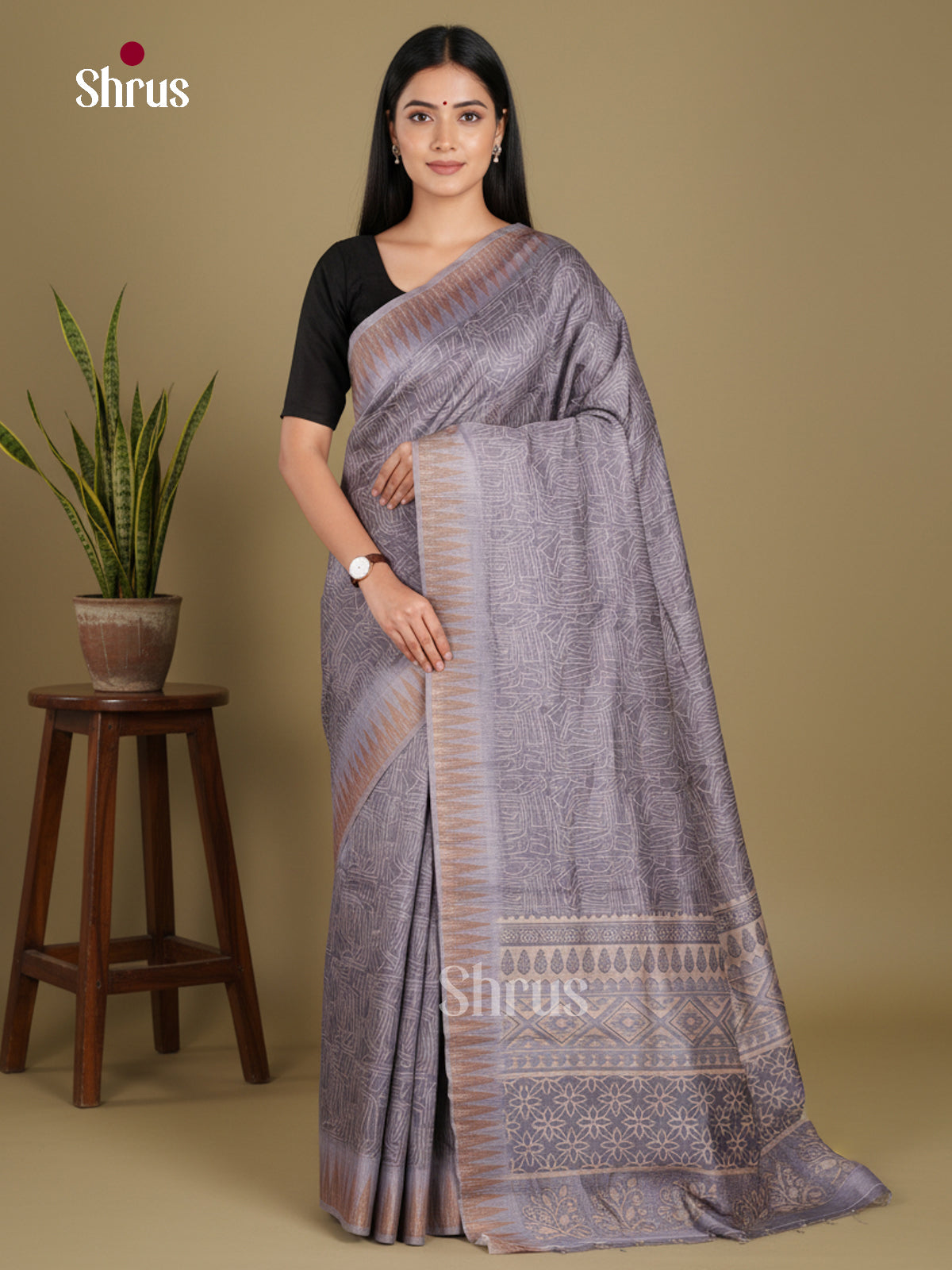 DJS08370 - Semi Chanderi Saree