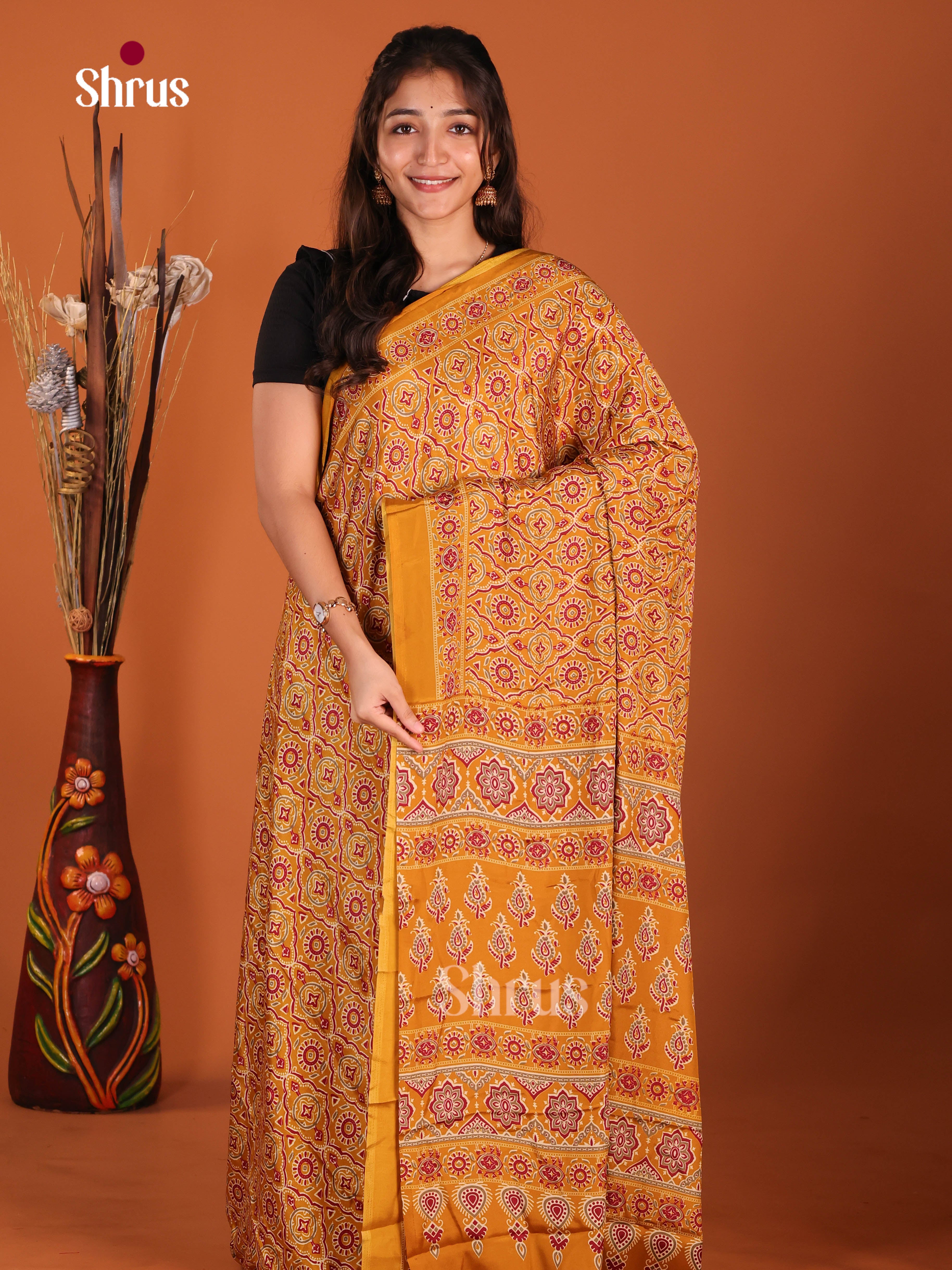 Mustard - Art Modal Saree