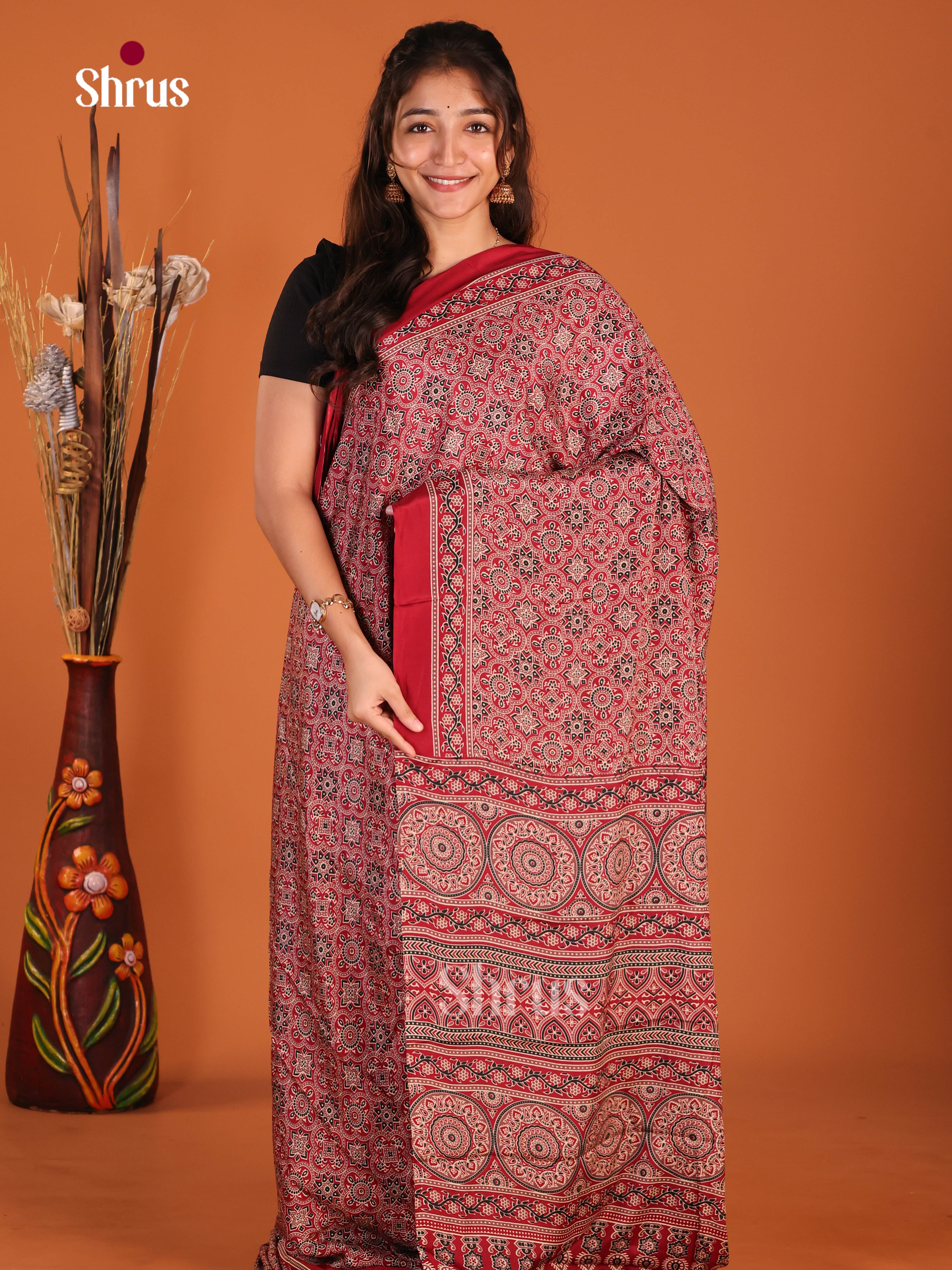 Red - Art Modal Saree