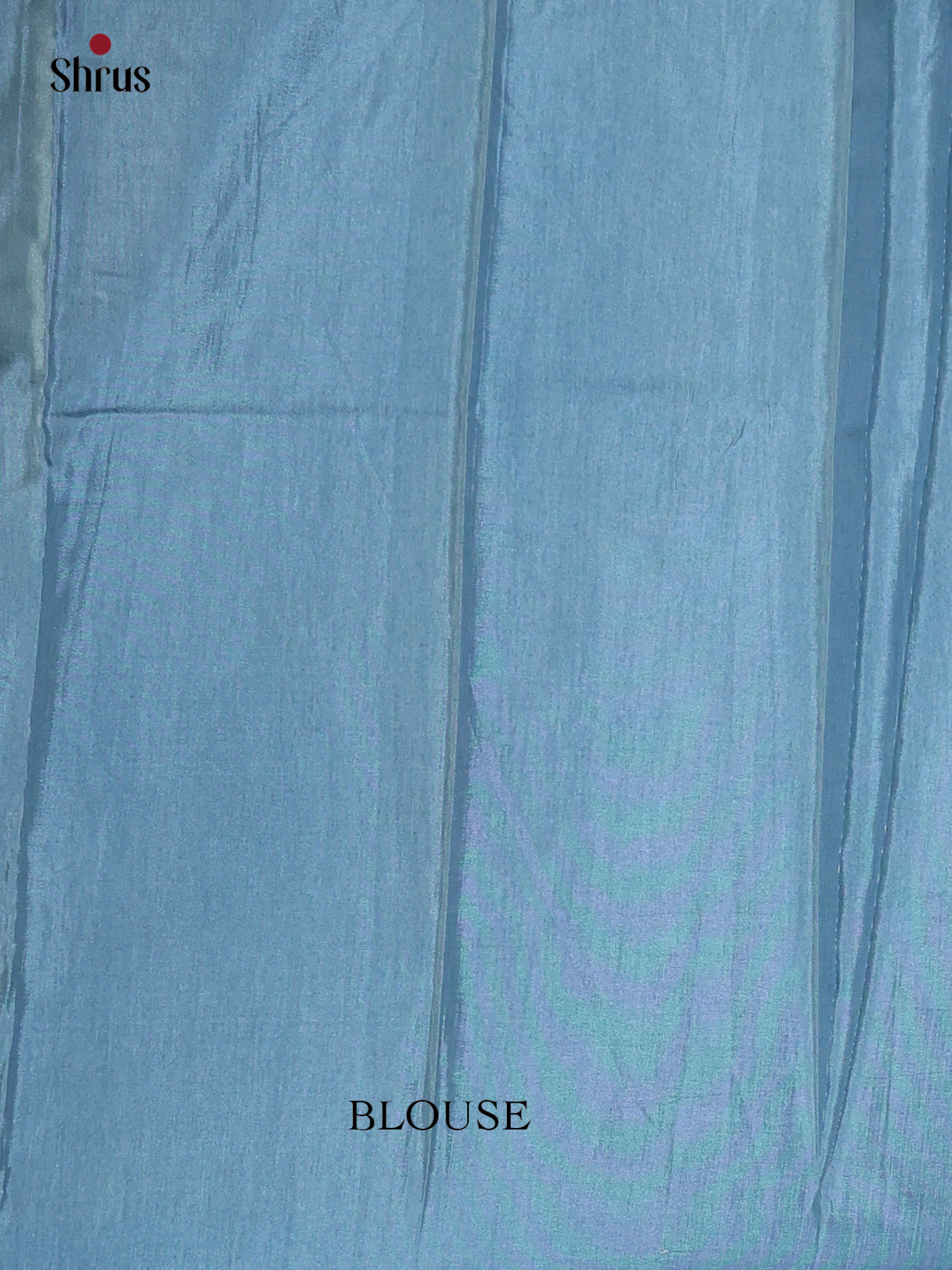 Cream & Blue - Semi Modal Saree